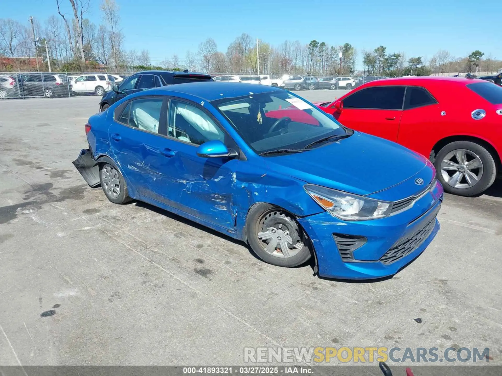 1 Photograph of a damaged car 3KPA24ADXME392599 KIA RIO 2021