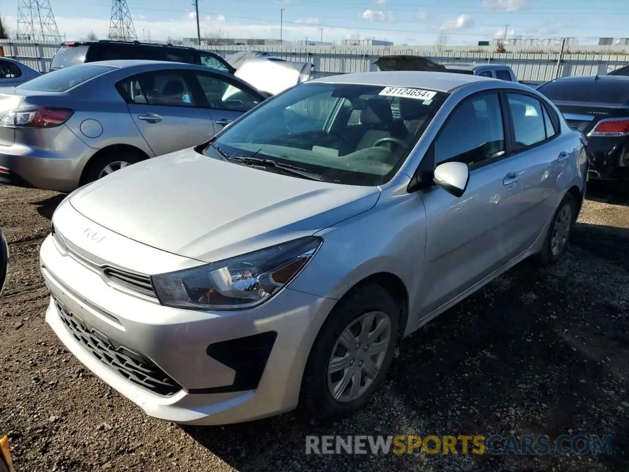 1 Photograph of a damaged car 3KPA24AD0NE437230 KIA RIO 2022