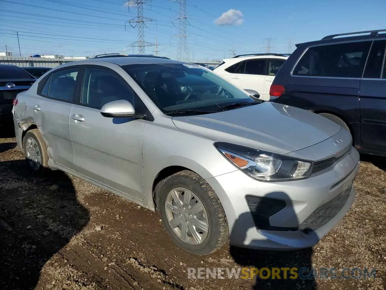 4 Photograph of a damaged car 3KPA24AD0NE437230 KIA RIO 2022