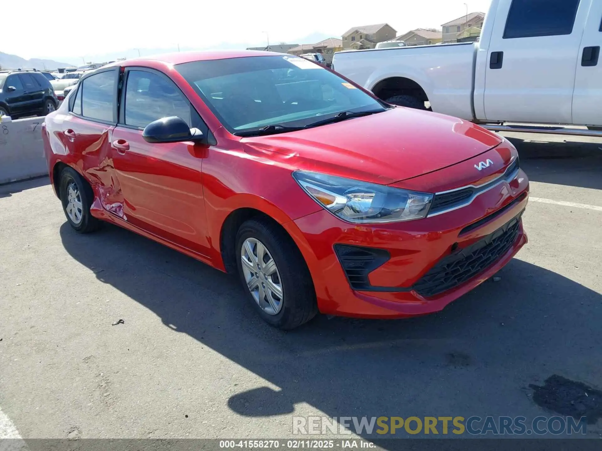 1 Photograph of a damaged car 3KPA24AD0NE485472 KIA RIO 2022