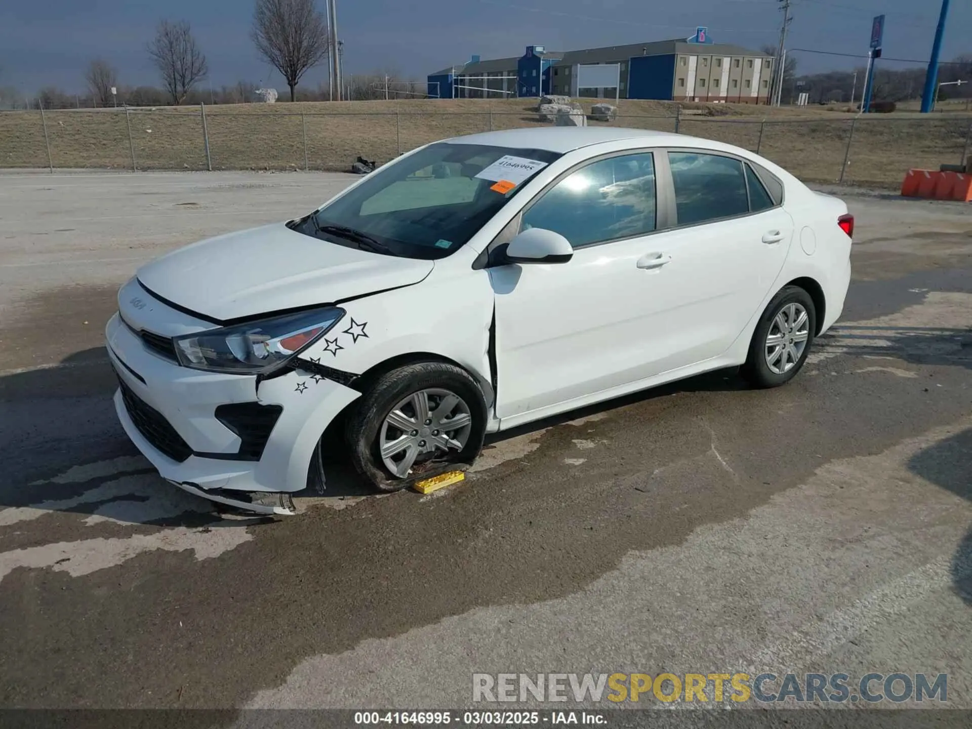 2 Photograph of a damaged car 3KPA24AD0NE503355 KIA RIO 2022