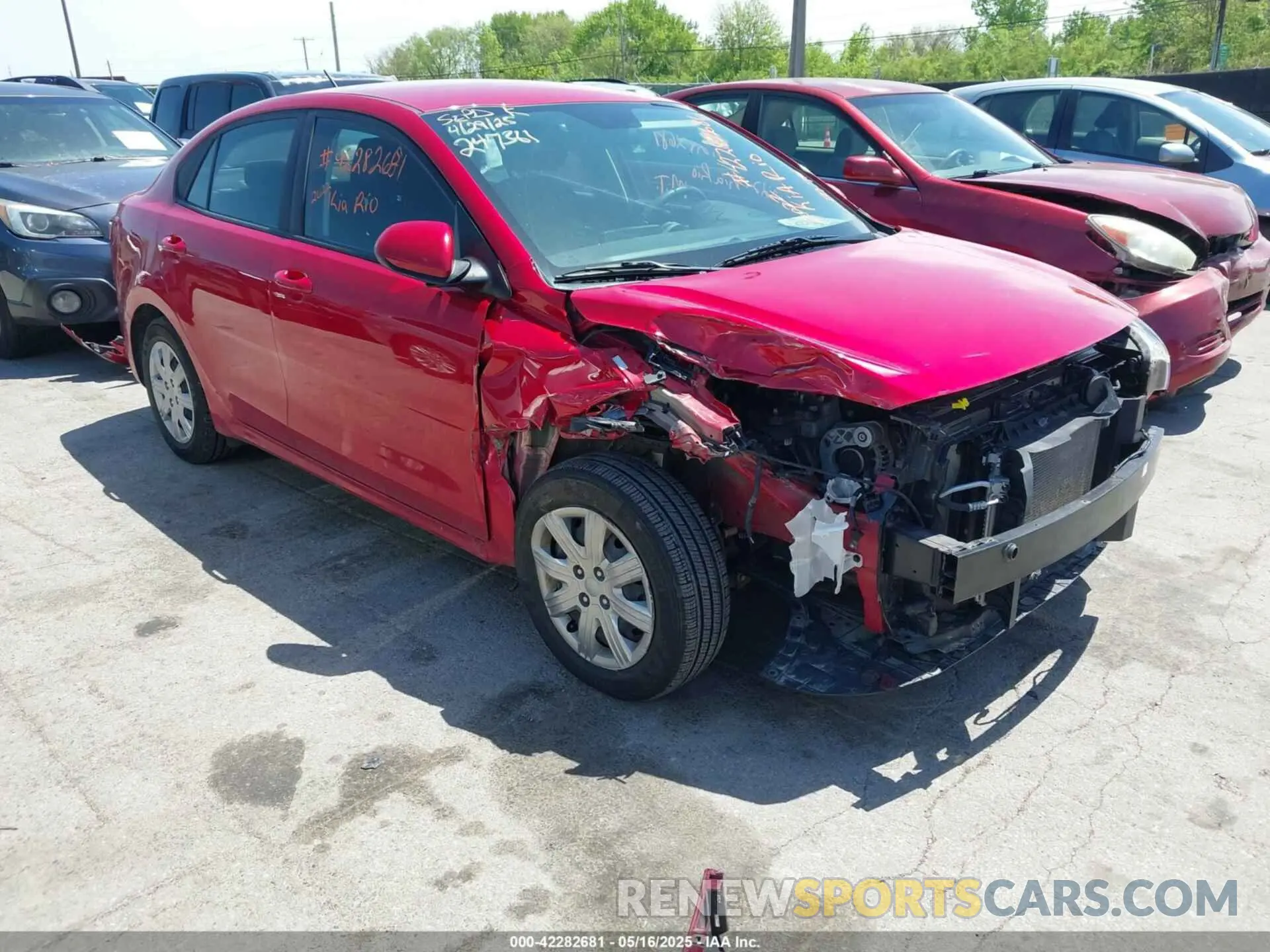 1 Photograph of a damaged car 3KPA24AD1NE432585 KIA RIO 2022