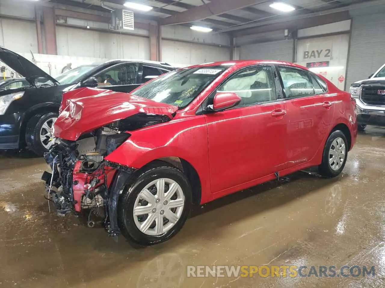 1 Photograph of a damaged car 3KPA24AD1NE460290 KIA RIO 2022