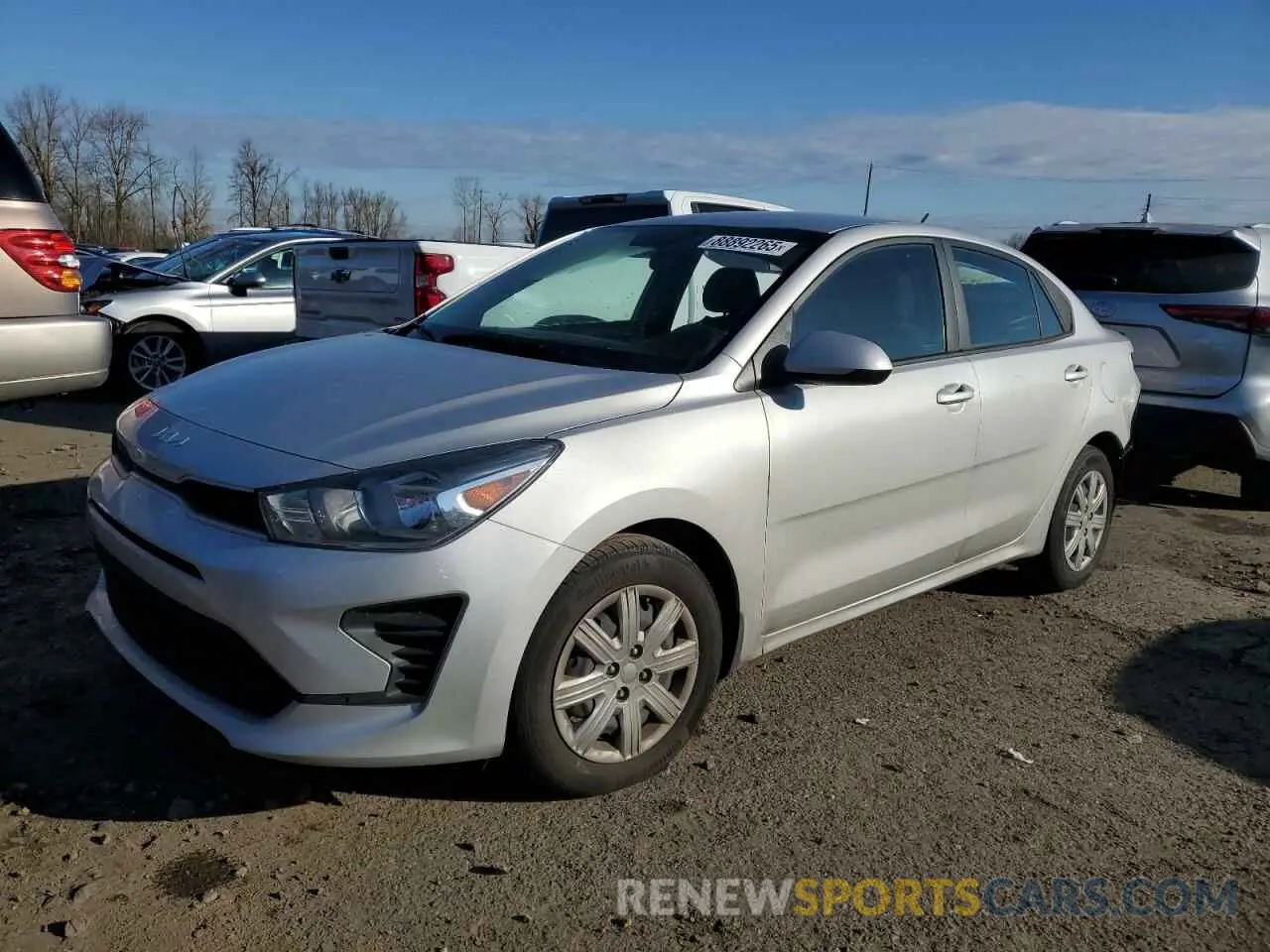1 Photograph of a damaged car 3KPA24AD1NE486100 KIA RIO 2022