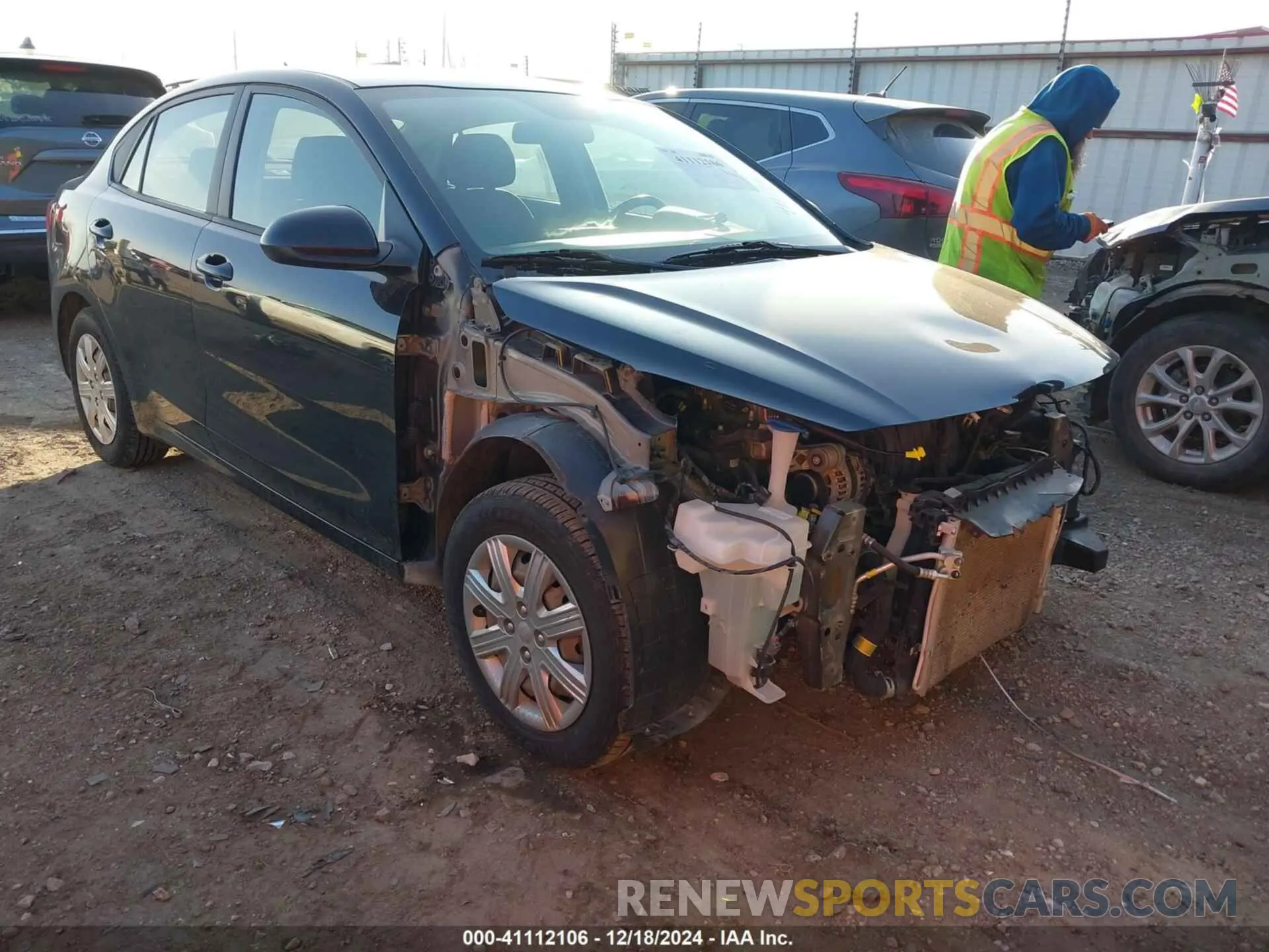 1 Photograph of a damaged car 3KPA24AD2NE468544 KIA RIO 2022