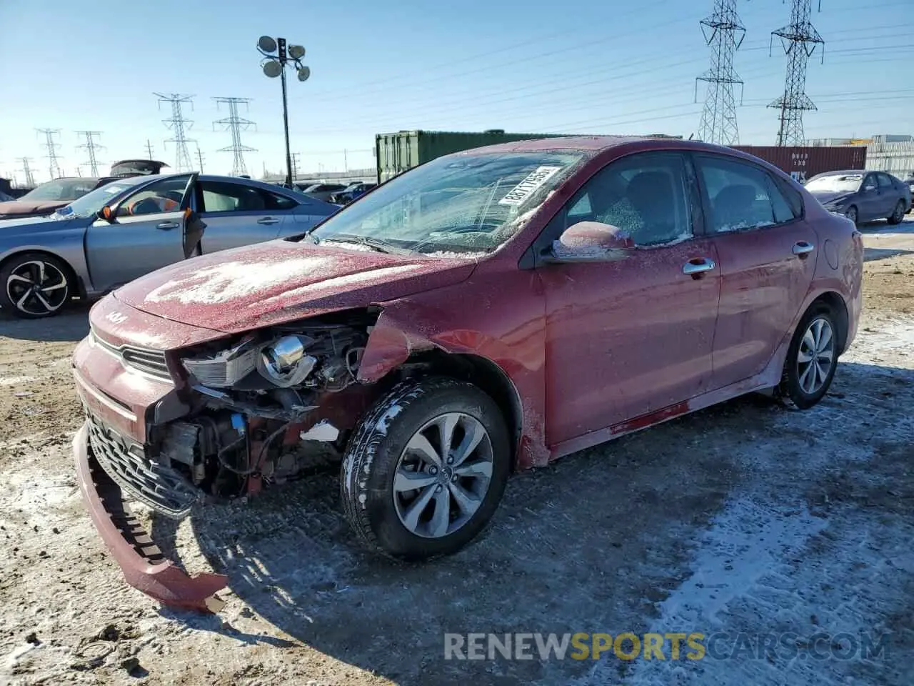 1 Photograph of a damaged car 3KPA24AD2NE483433 KIA RIO 2022