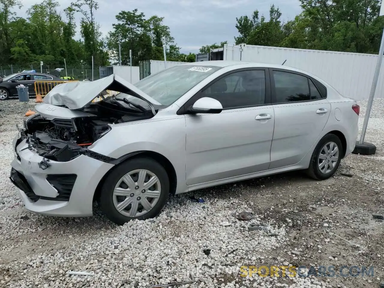 1 Photograph of a damaged car 3KPA24AD3NE474532 KIA RIO 2022