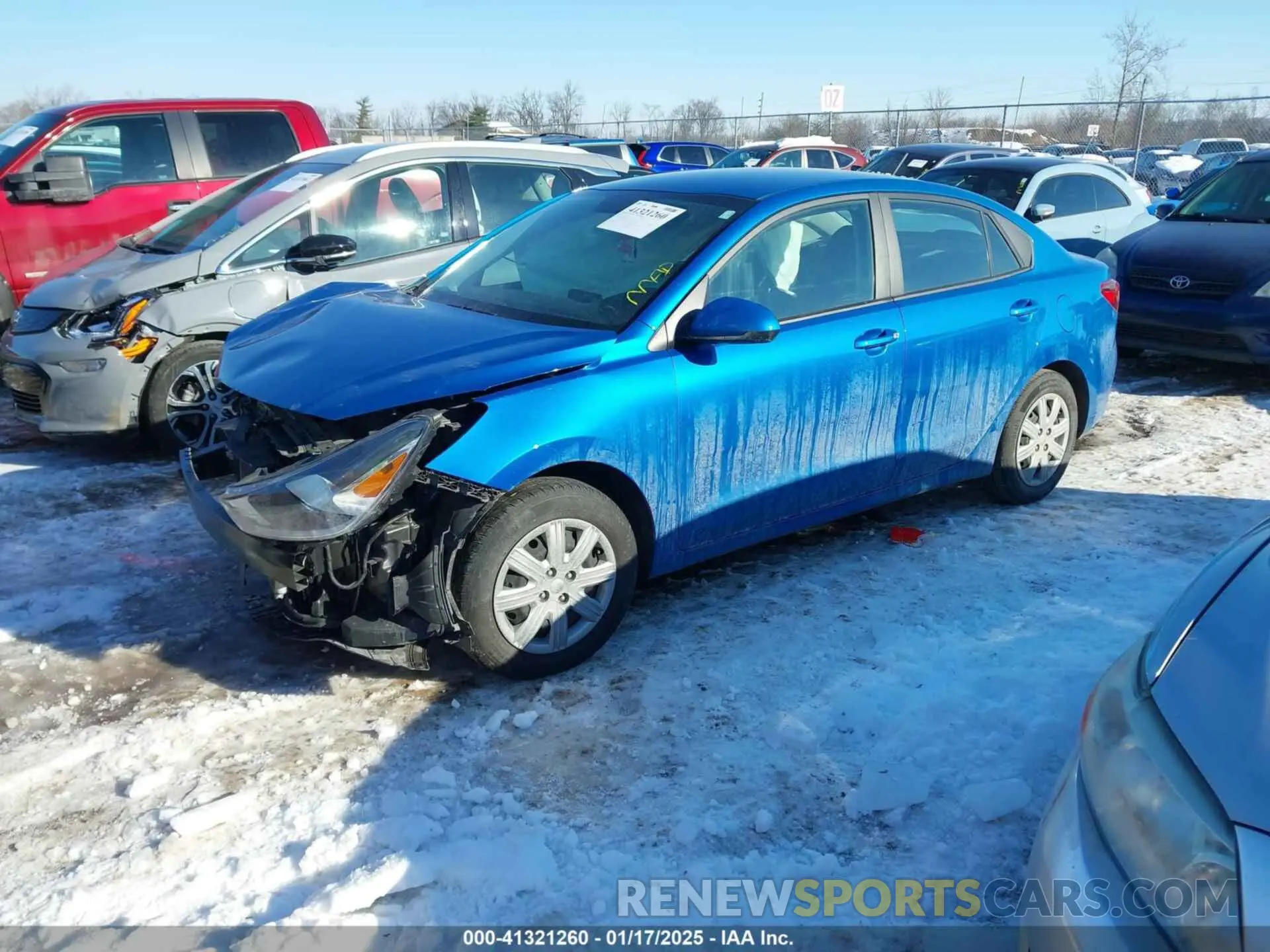 2 Photograph of a damaged car 3KPA24AD4NE478556 KIA RIO 2022
