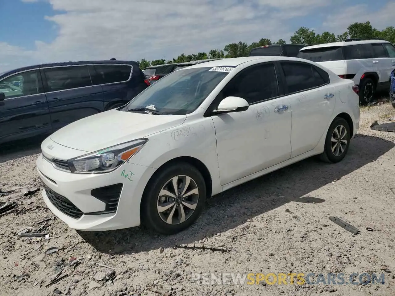 1 Photograph of a damaged car 3KPA24AD4NE481280 KIA RIO 2022
