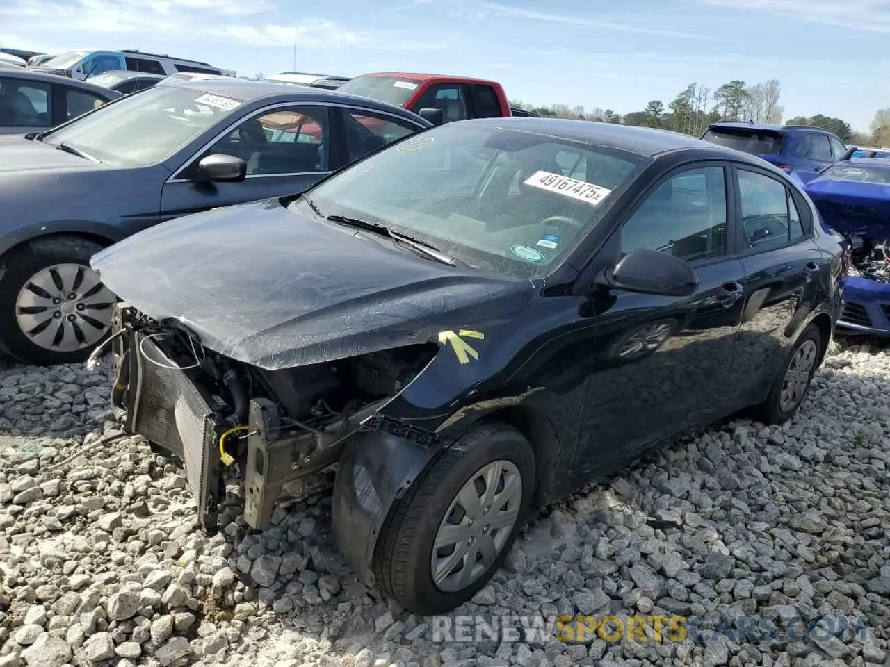 1 Photograph of a damaged car 3KPA24AD4NE496118 KIA RIO 2022