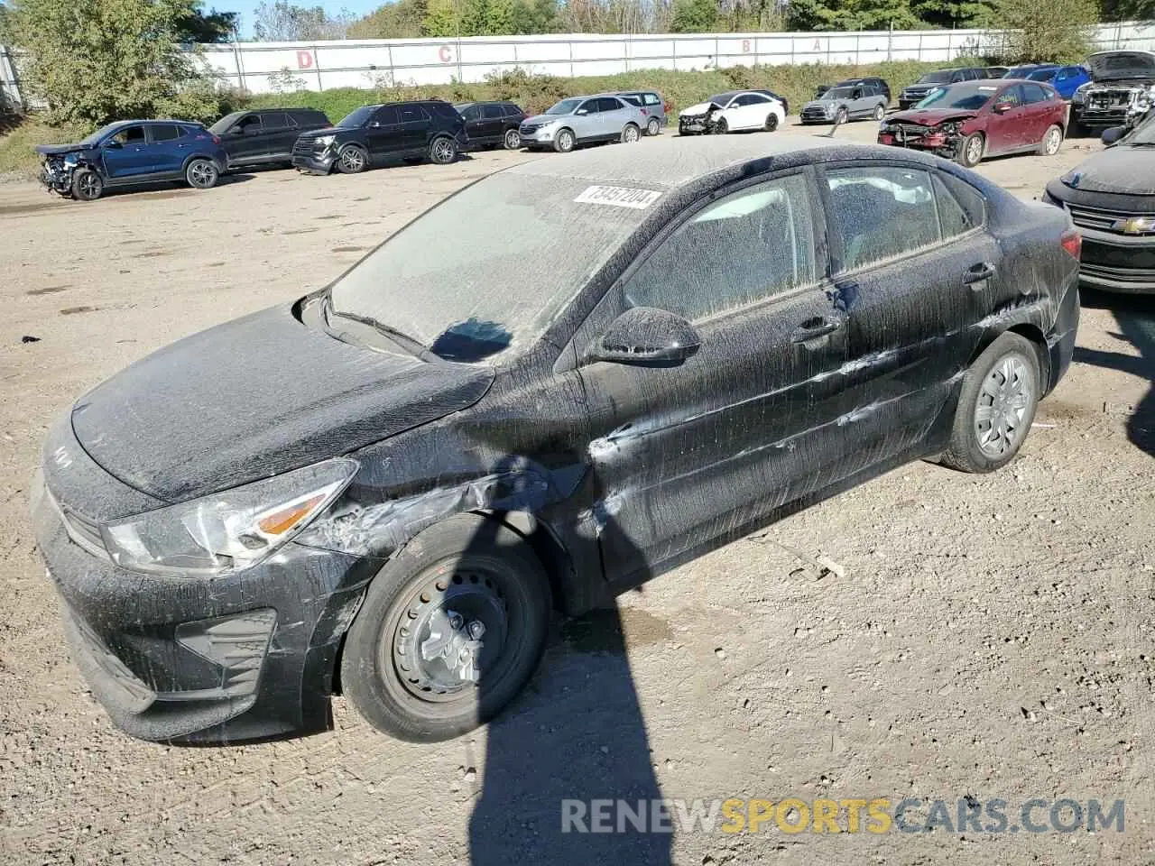 1 Photograph of a damaged car 3KPA24AD5NE432301 KIA RIO 2022