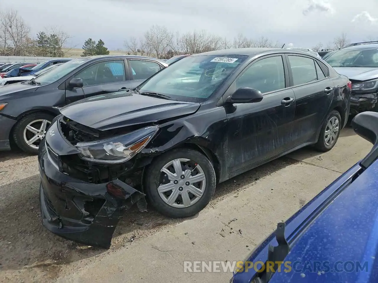 1 Photograph of a damaged car 3KPA24AD6NE445249 KIA RIO 2022