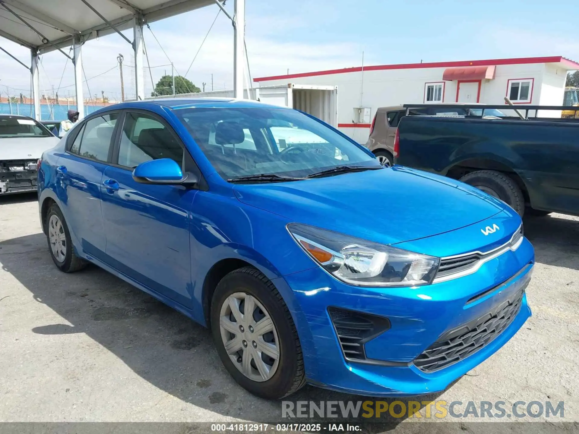 1 Photograph of a damaged car 3KPA24AD6NE468773 KIA RIO 2022