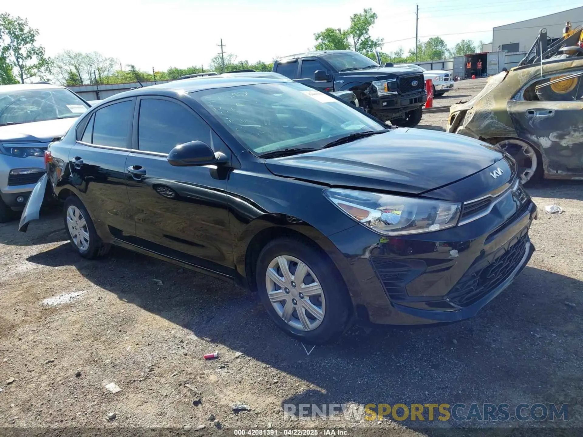 1 Photograph of a damaged car 3KPA24AD6NE502193 KIA RIO 2022