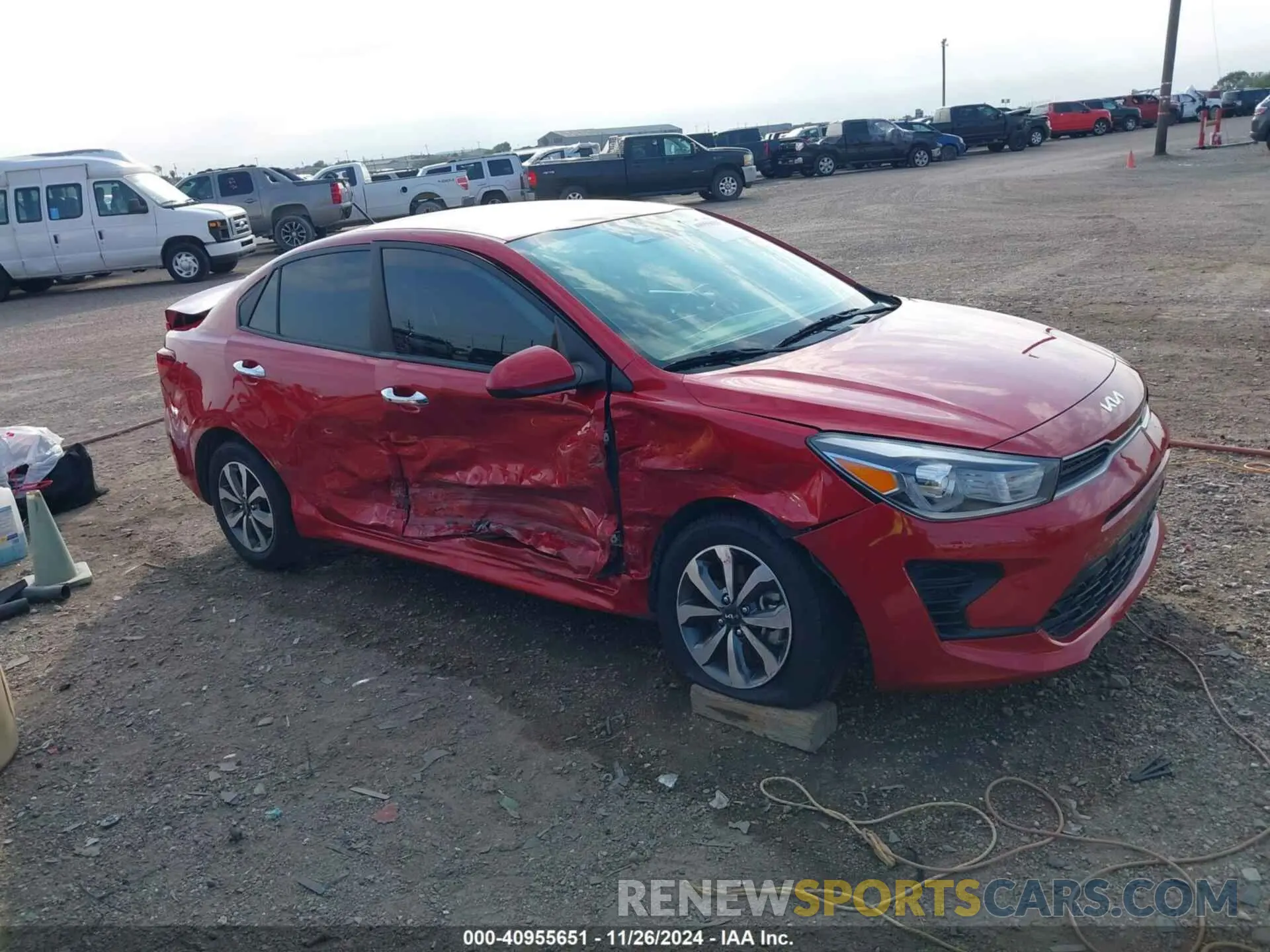 1 Photograph of a damaged car 3KPA24AD7NE483413 KIA RIO 2022