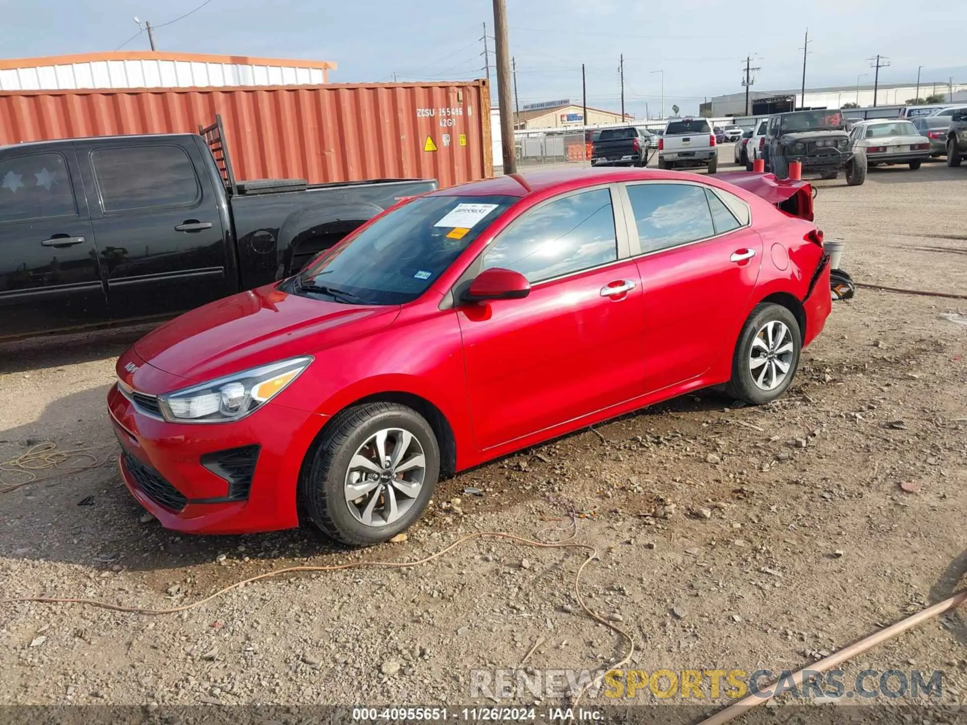 2 Photograph of a damaged car 3KPA24AD7NE483413 KIA RIO 2022