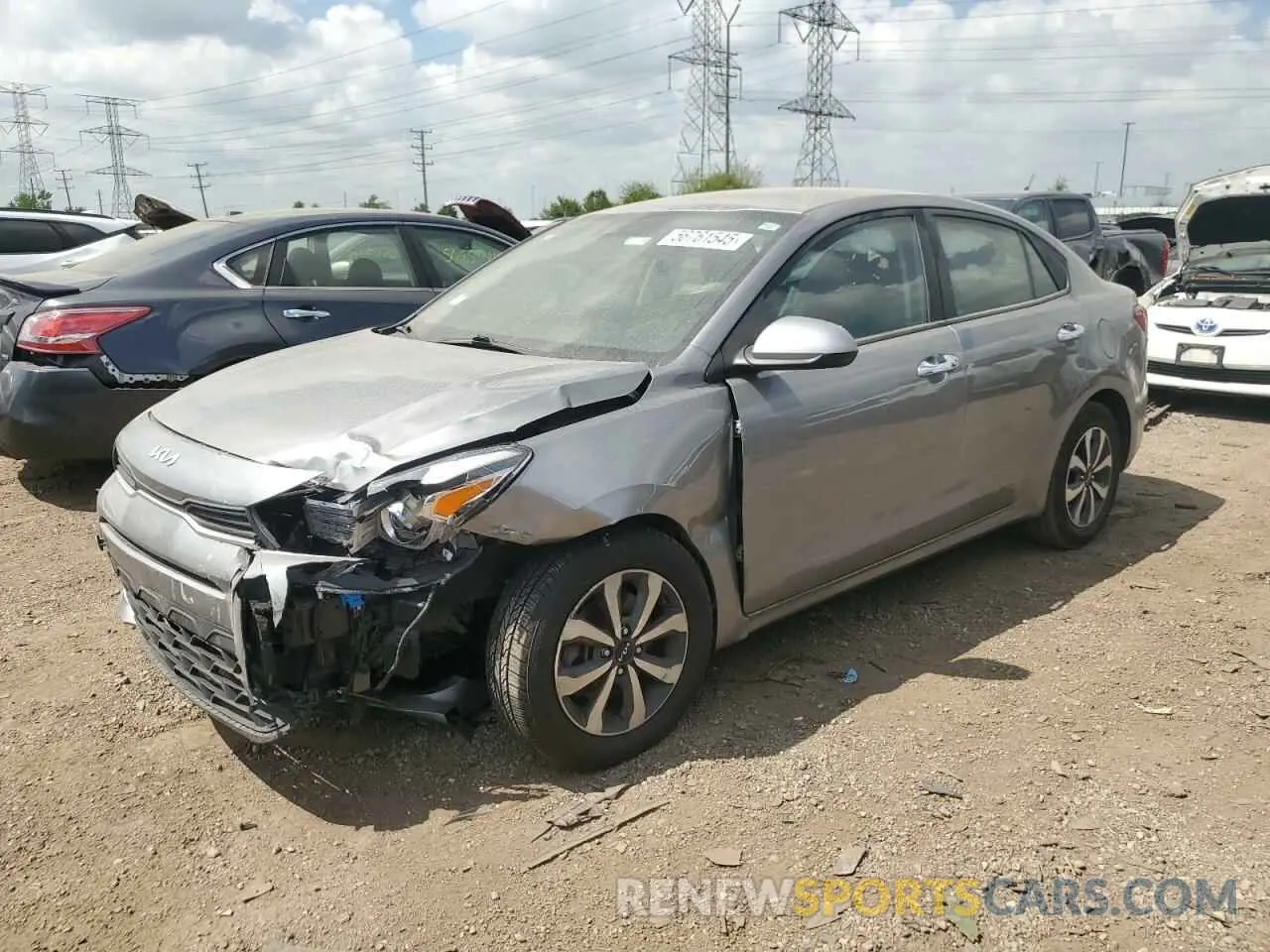 1 Photograph of a damaged car 3KPA24AD8NE431563 KIA RIO 2022