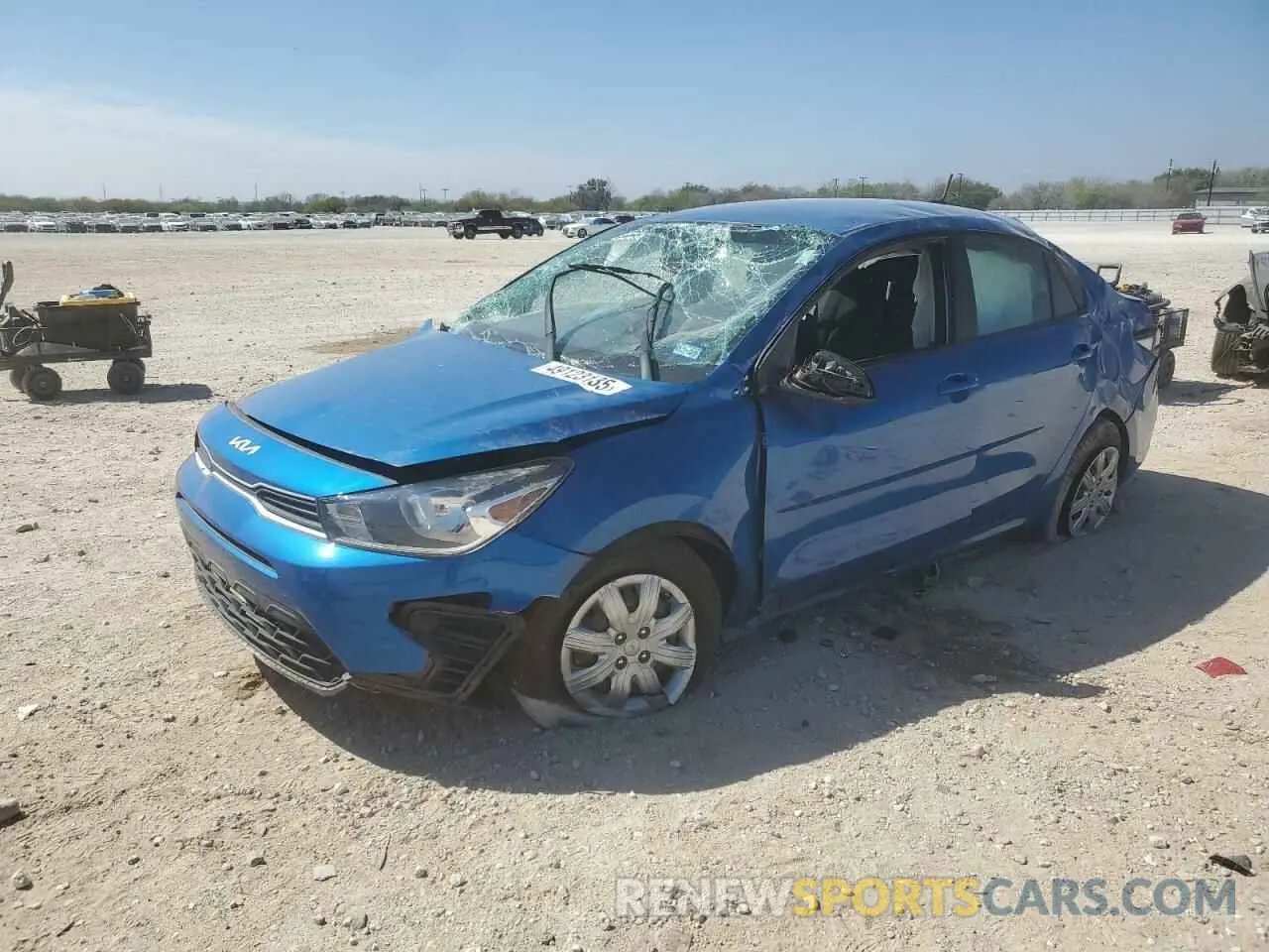 1 Photograph of a damaged car 3KPA24AD8NE460593 KIA RIO 2022