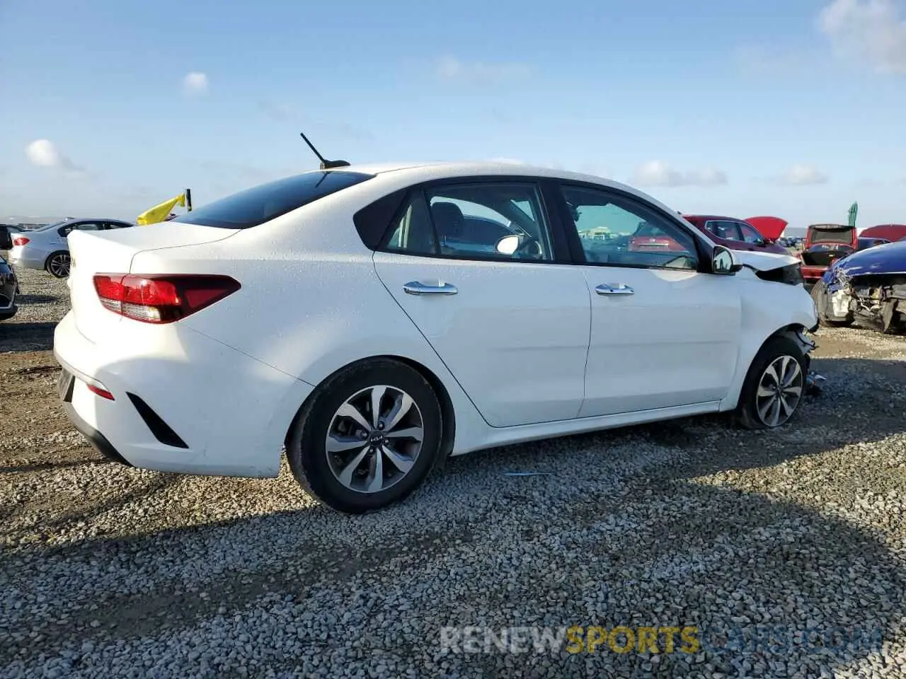 3 Photograph of a damaged car 3KPA24AD8NE501028 KIA RIO 2022