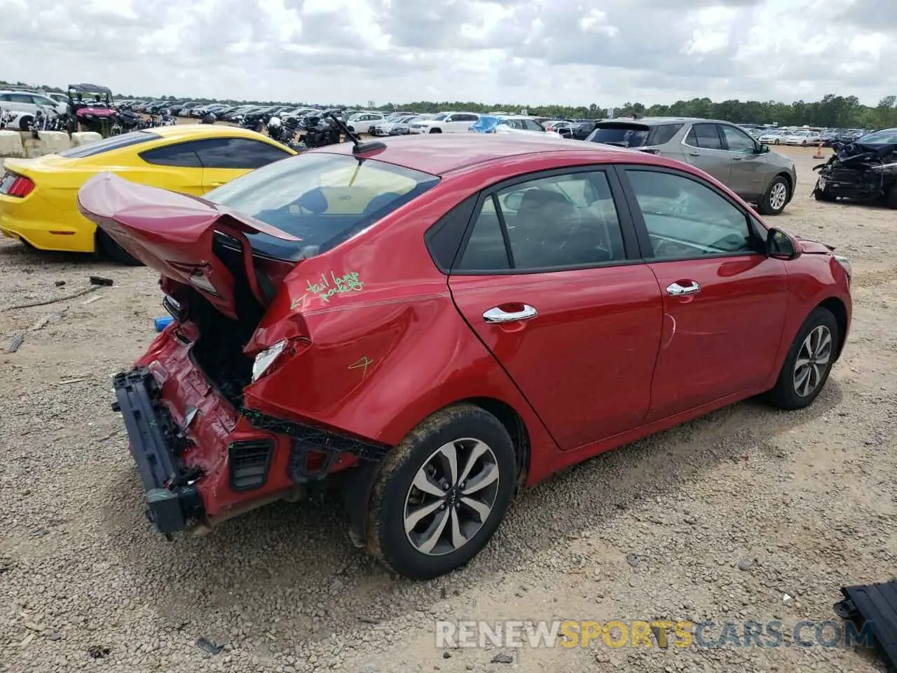 3 Photograph of a damaged car 3KPA24AD9NE454723 KIA RIO 2022