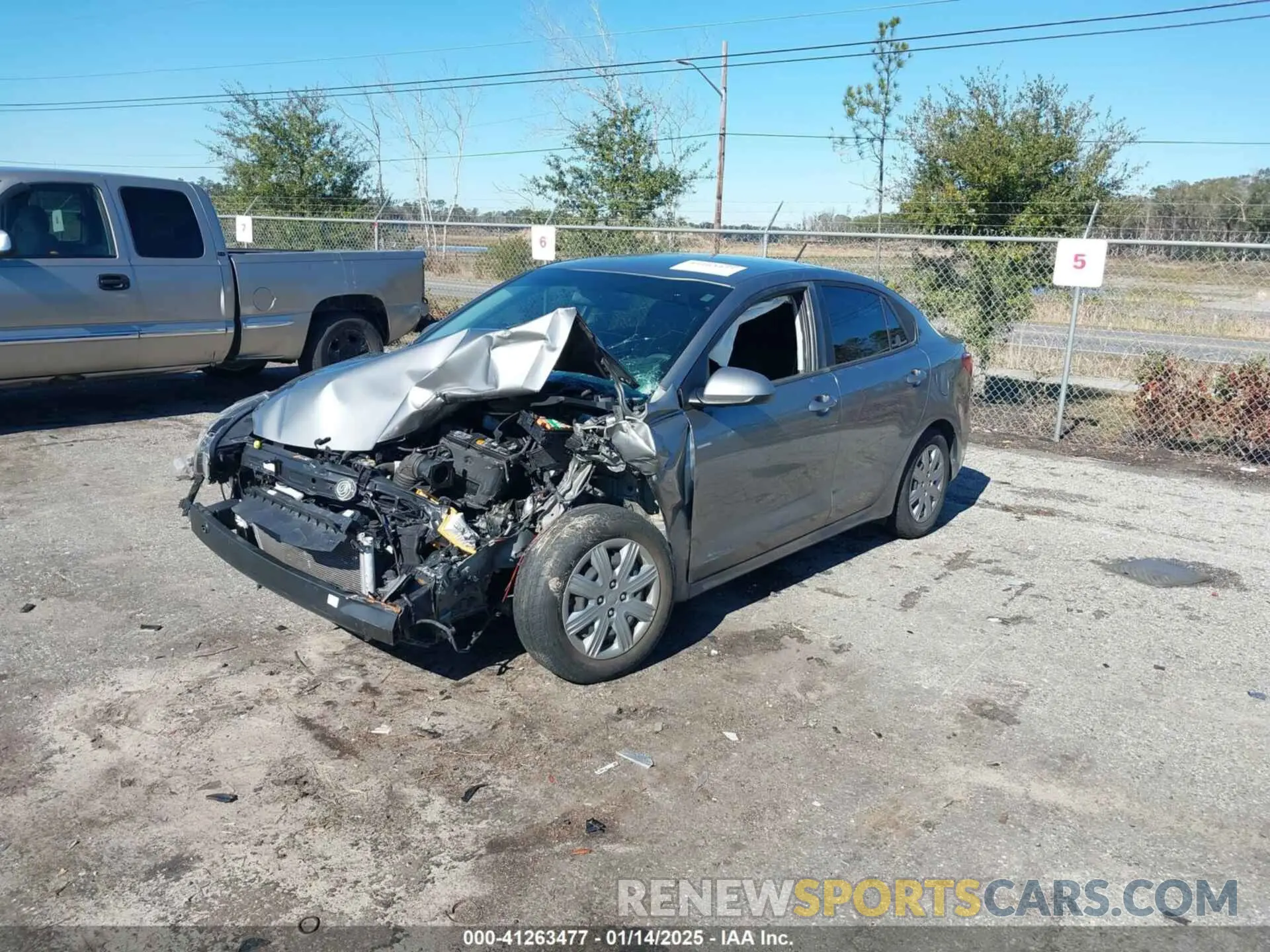 2 Photograph of a damaged car 3KPA24AD9NE464104 KIA RIO 2022