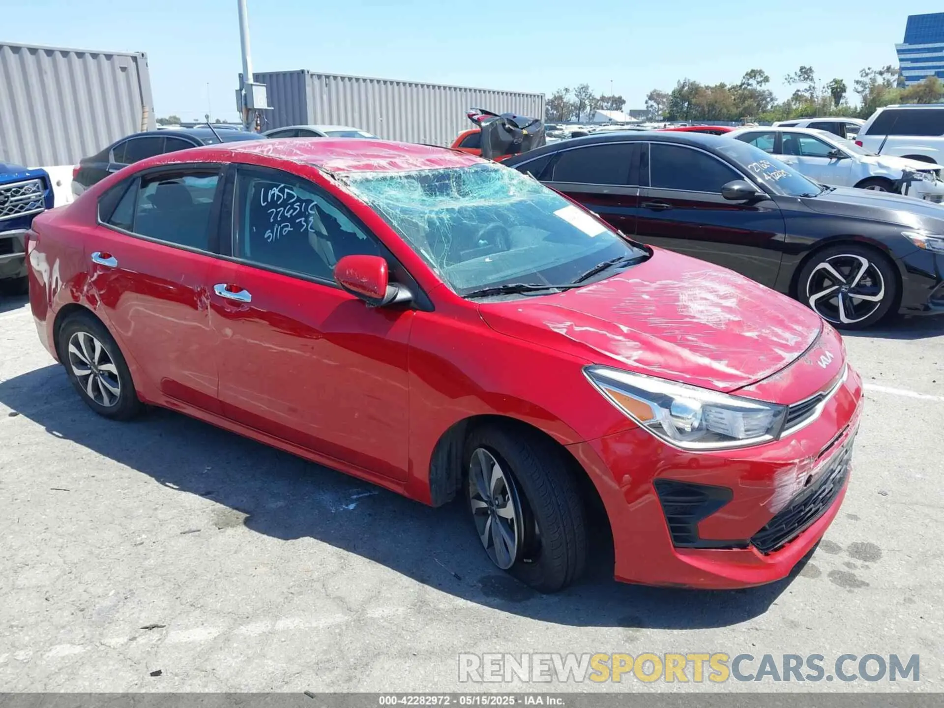 1 Photograph of a damaged car 3KPA24AD3PE551001 KIA RIO 2023