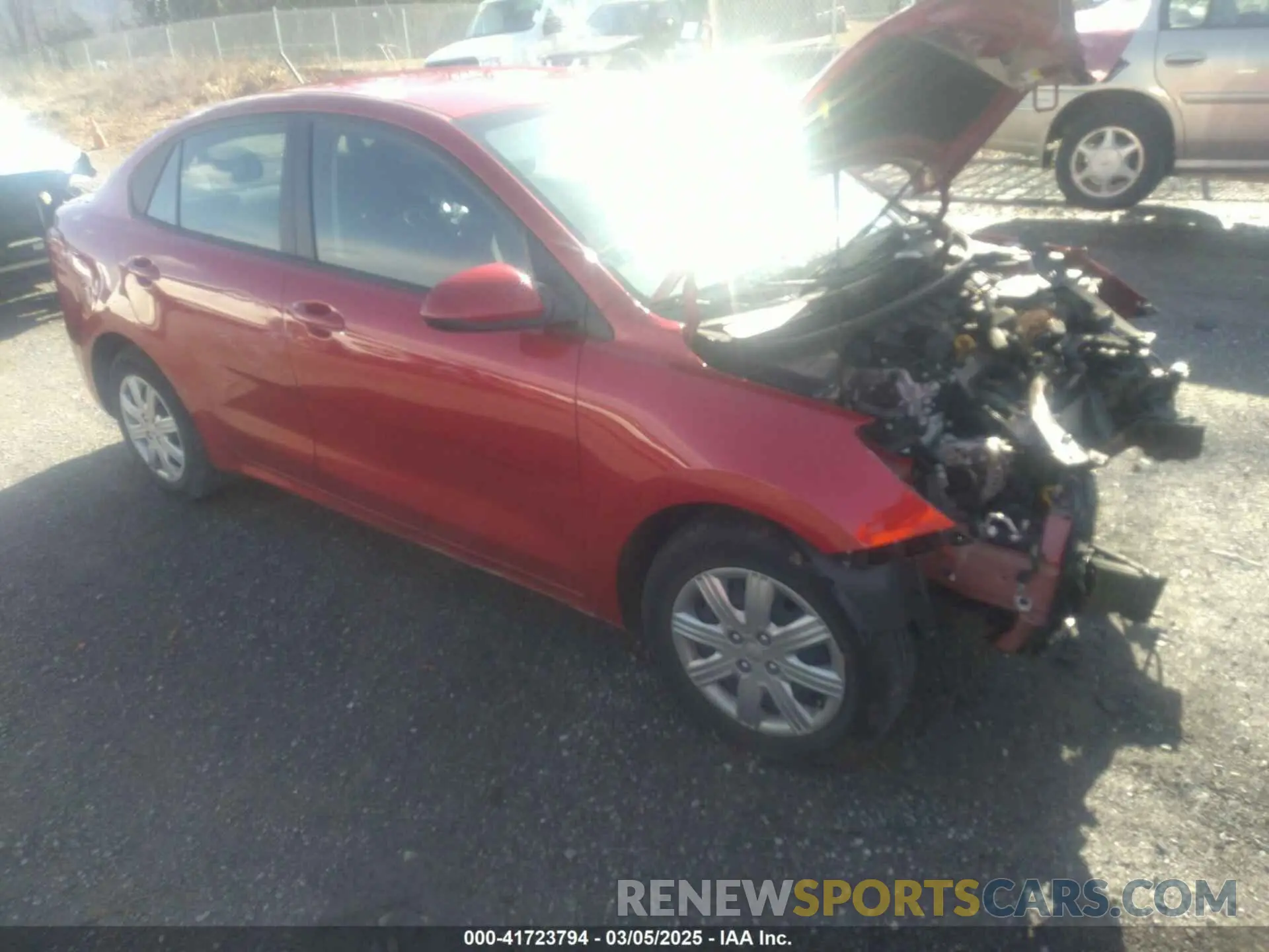 1 Photograph of a damaged car 3KPA24AD4PE520579 KIA RIO 2023