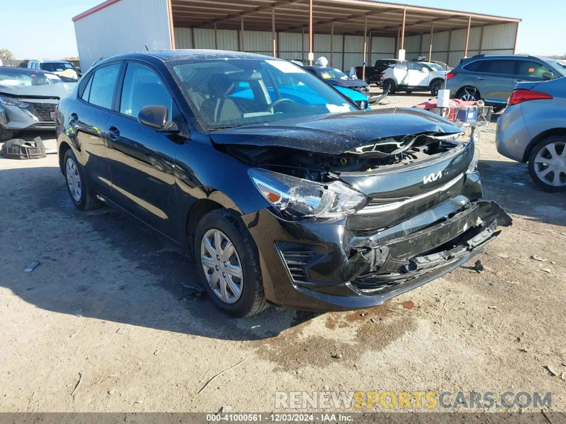 1 Photograph of a damaged car 3KPA24AD4PE575842 KIA RIO 2023