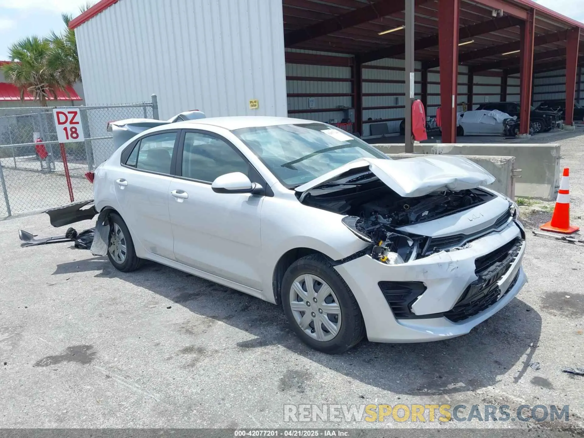 1 Photograph of a damaged car 3KPA24AD4PE604207 KIA RIO 2023