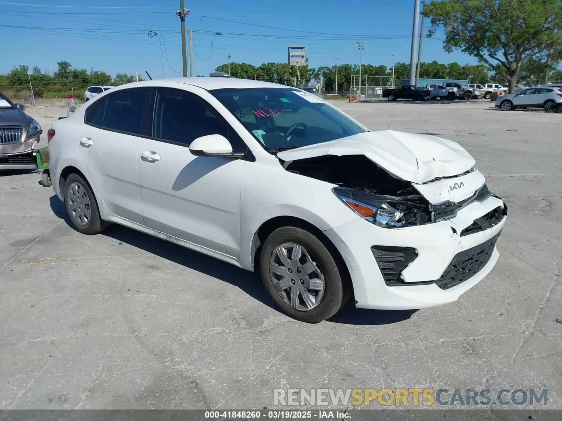 1 Photograph of a damaged car 3KPA24AD4PE616342 KIA RIO 2023