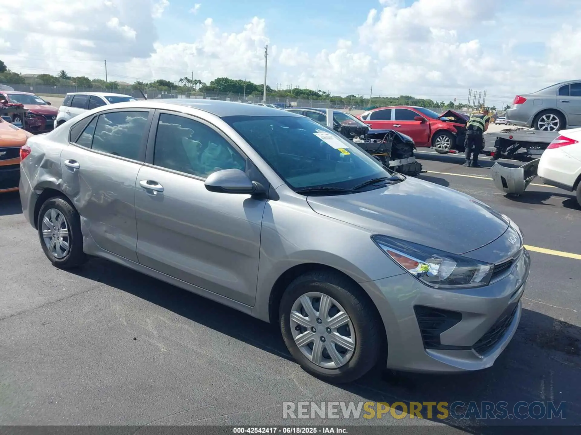 1 Photograph of a damaged car 3KPA24AD5PE565384 KIA RIO 2023