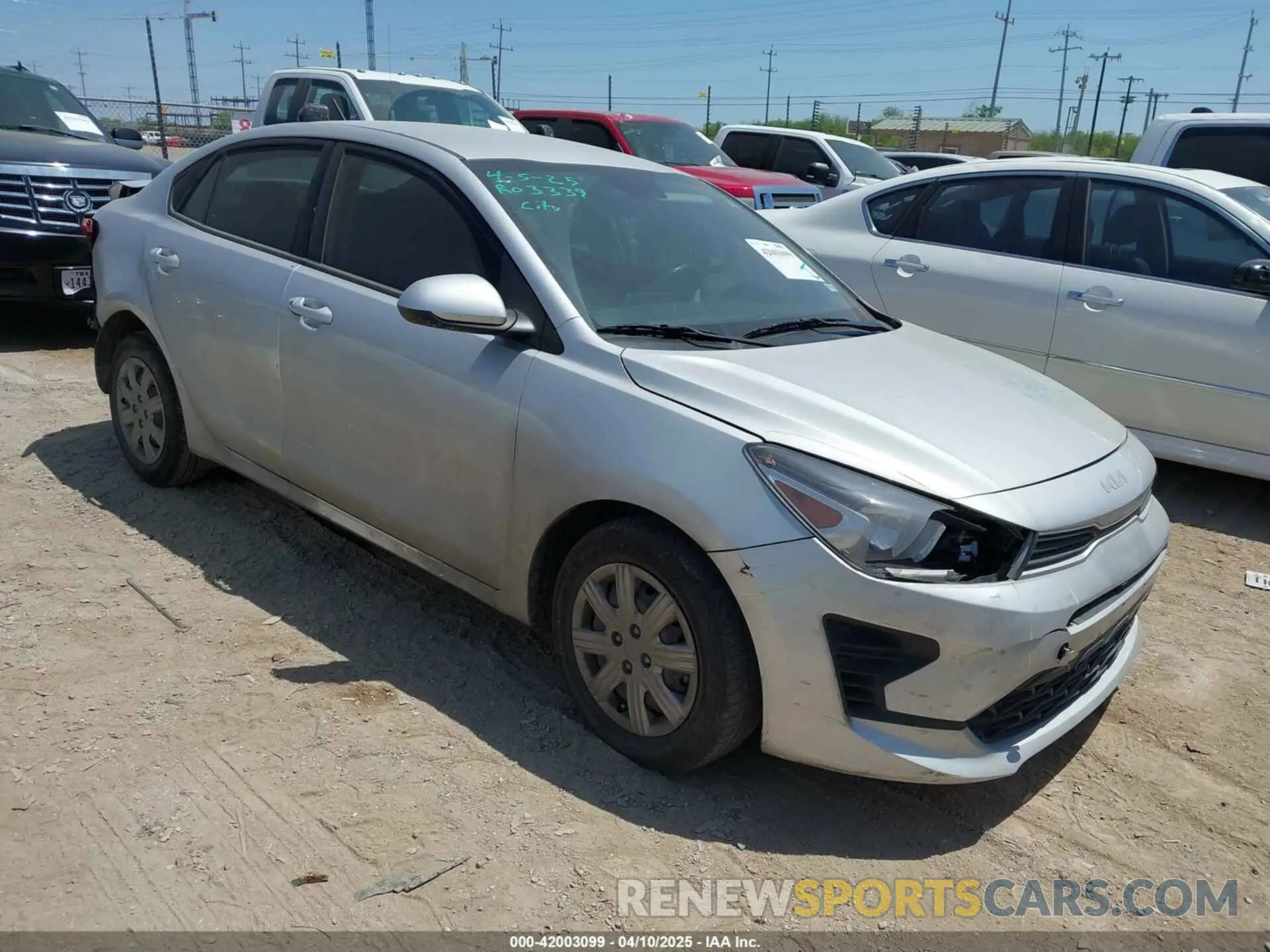 1 Photograph of a damaged car 3KPA24AD6PE600384 KIA RIO 2023