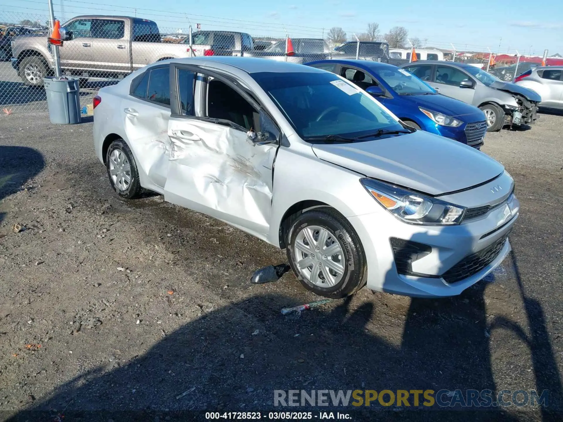 1 Photograph of a damaged car 3KPA24ADXPE606463 KIA RIO 2023