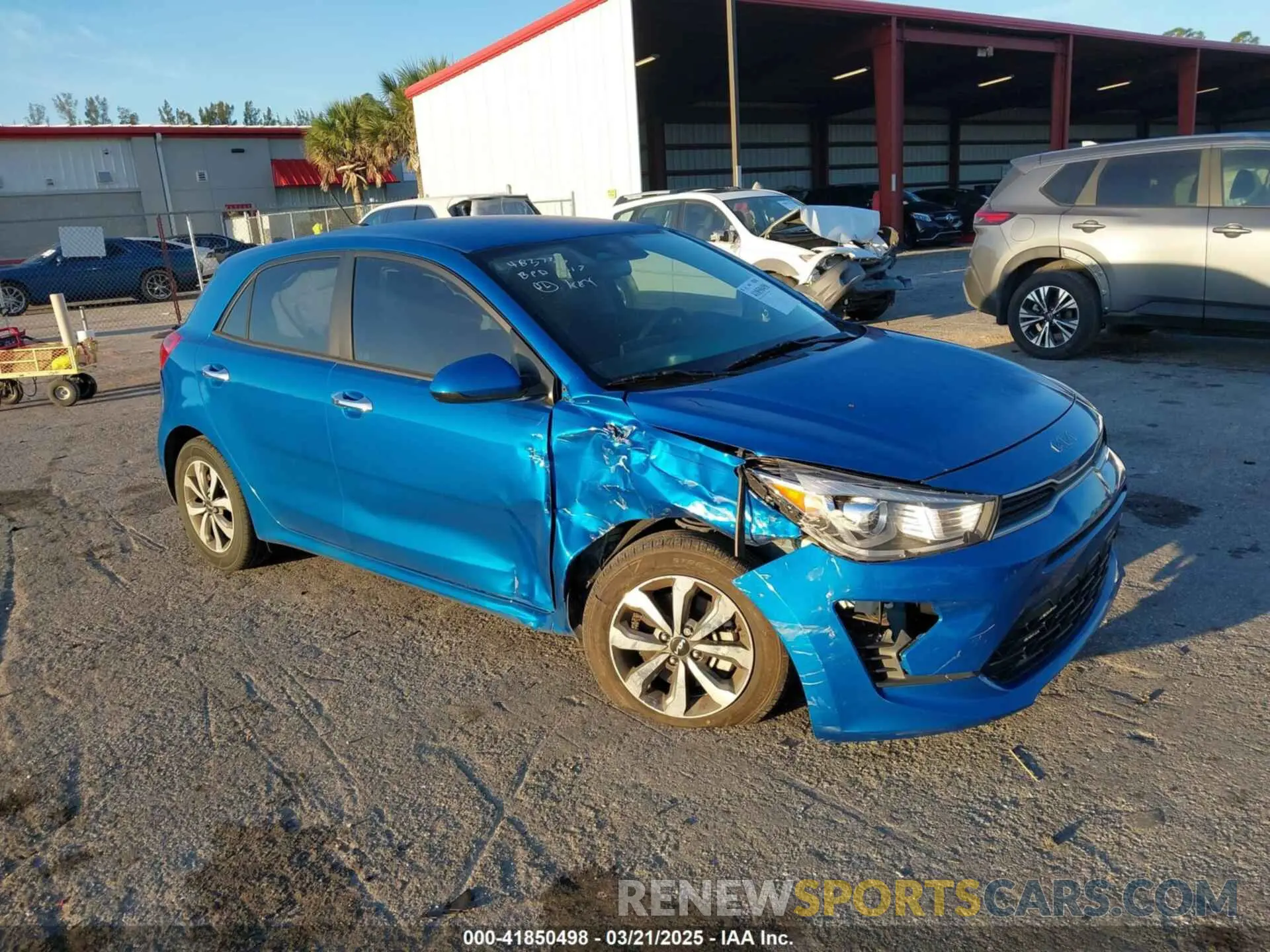 1 Photograph of a damaged car 3KPA25AD6NE483733 KIA RIO 5-DOOR 2022