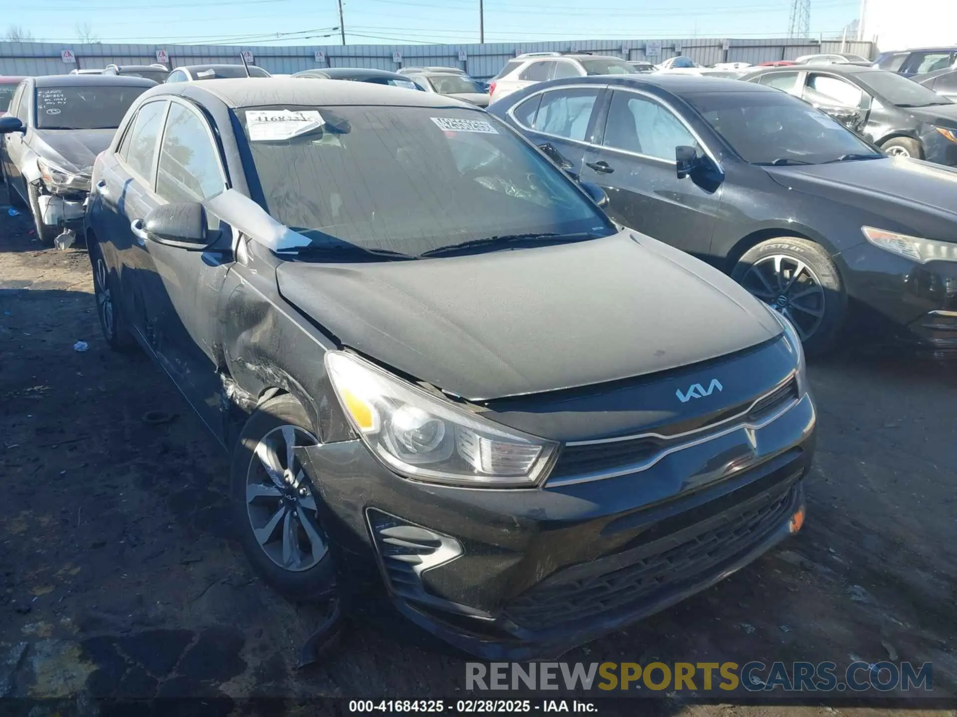 1 Photograph of a damaged car 3KPA25AD8NE443590 KIA RIO 5-DOOR 2022