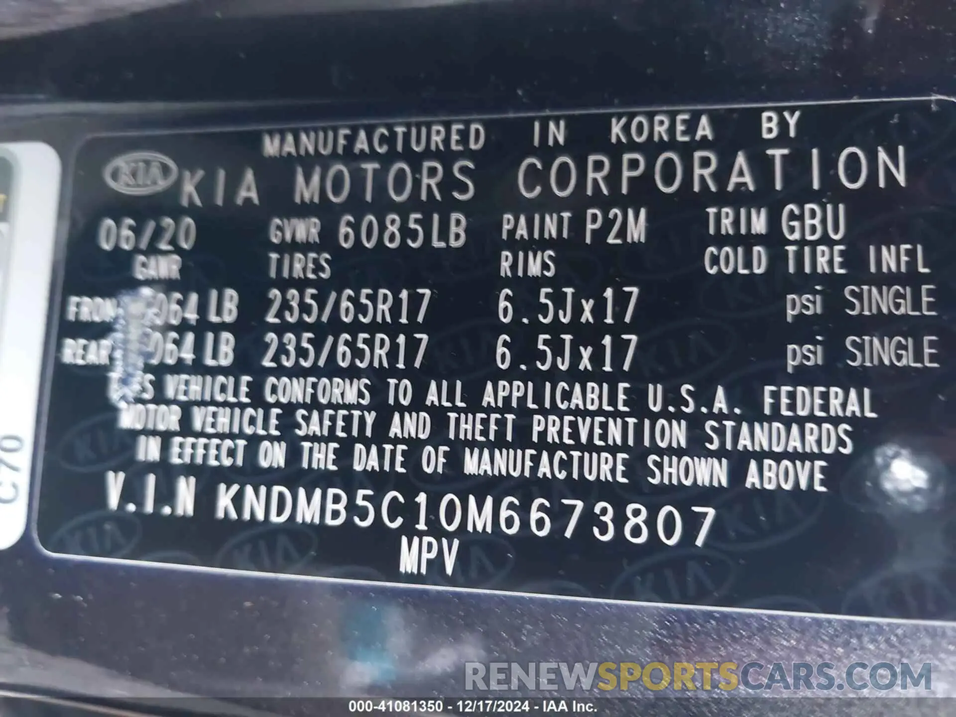 9 Photograph of a damaged car KNDMB5C10M6673807 KIA SEDONA 2021