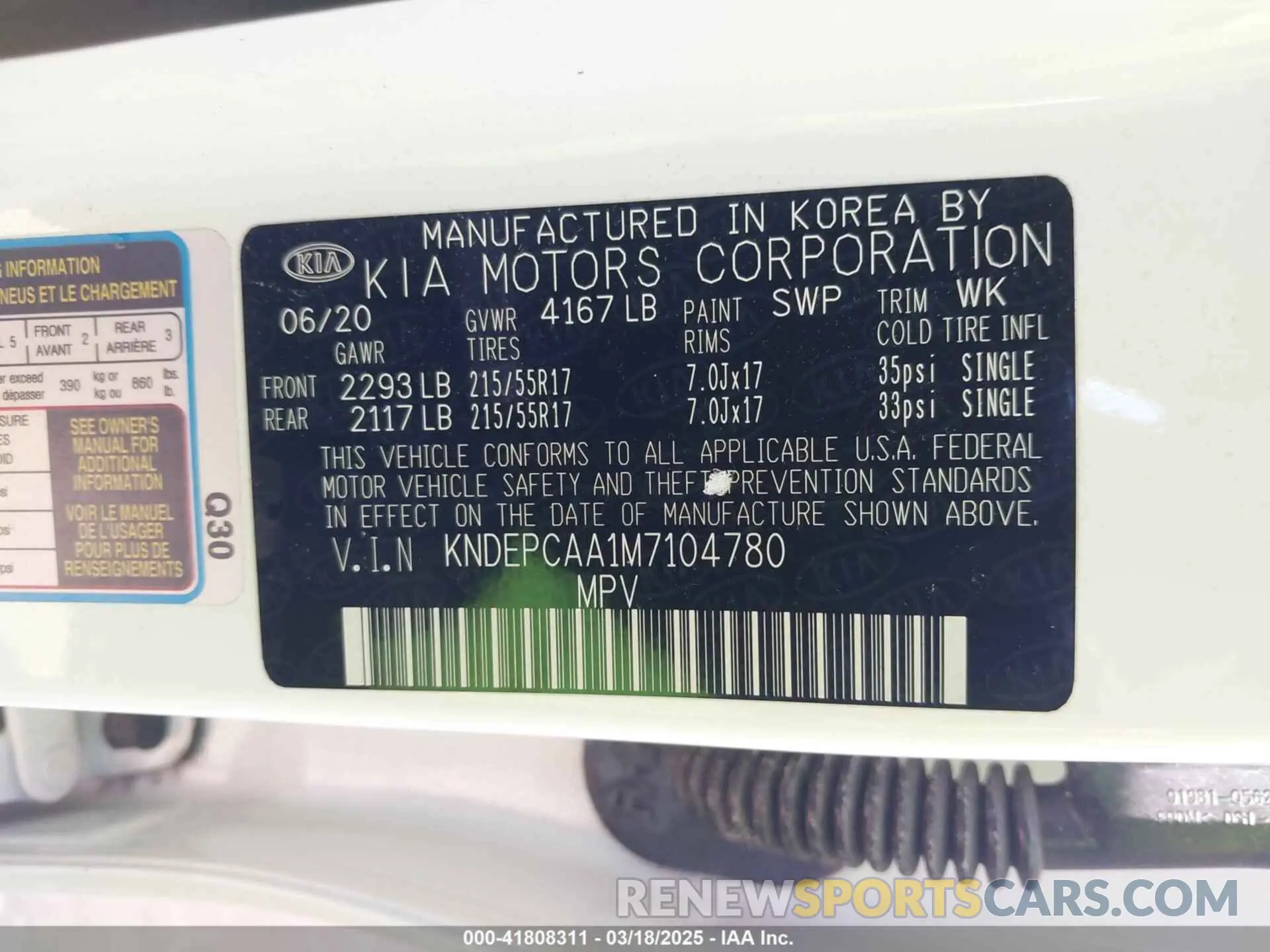 9 Photograph of a damaged car KNDEPCAA1M7104780 KIA SELTOS 2021