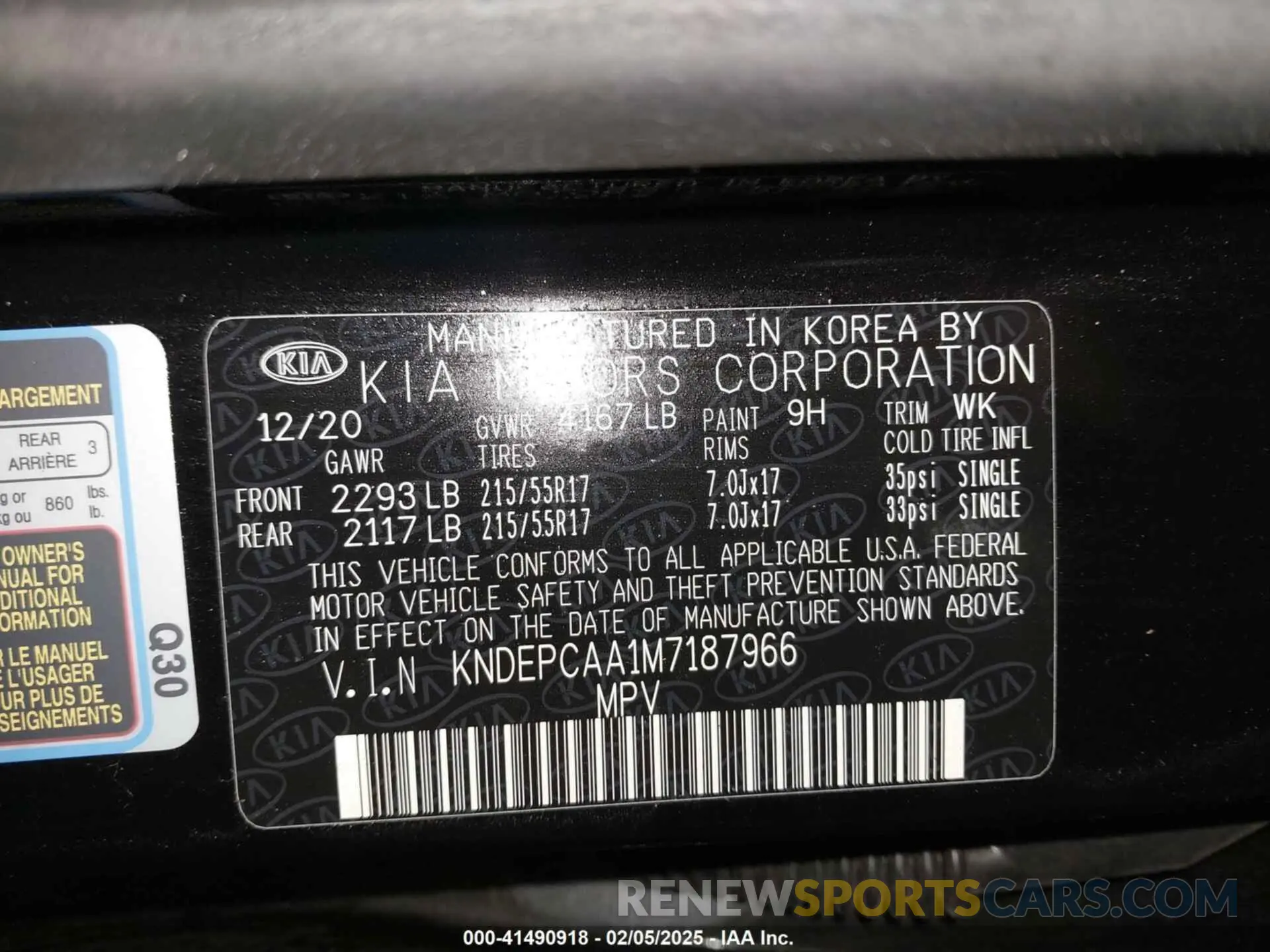 9 Photograph of a damaged car KNDEPCAA1M7187966 KIA SELTOS 2021