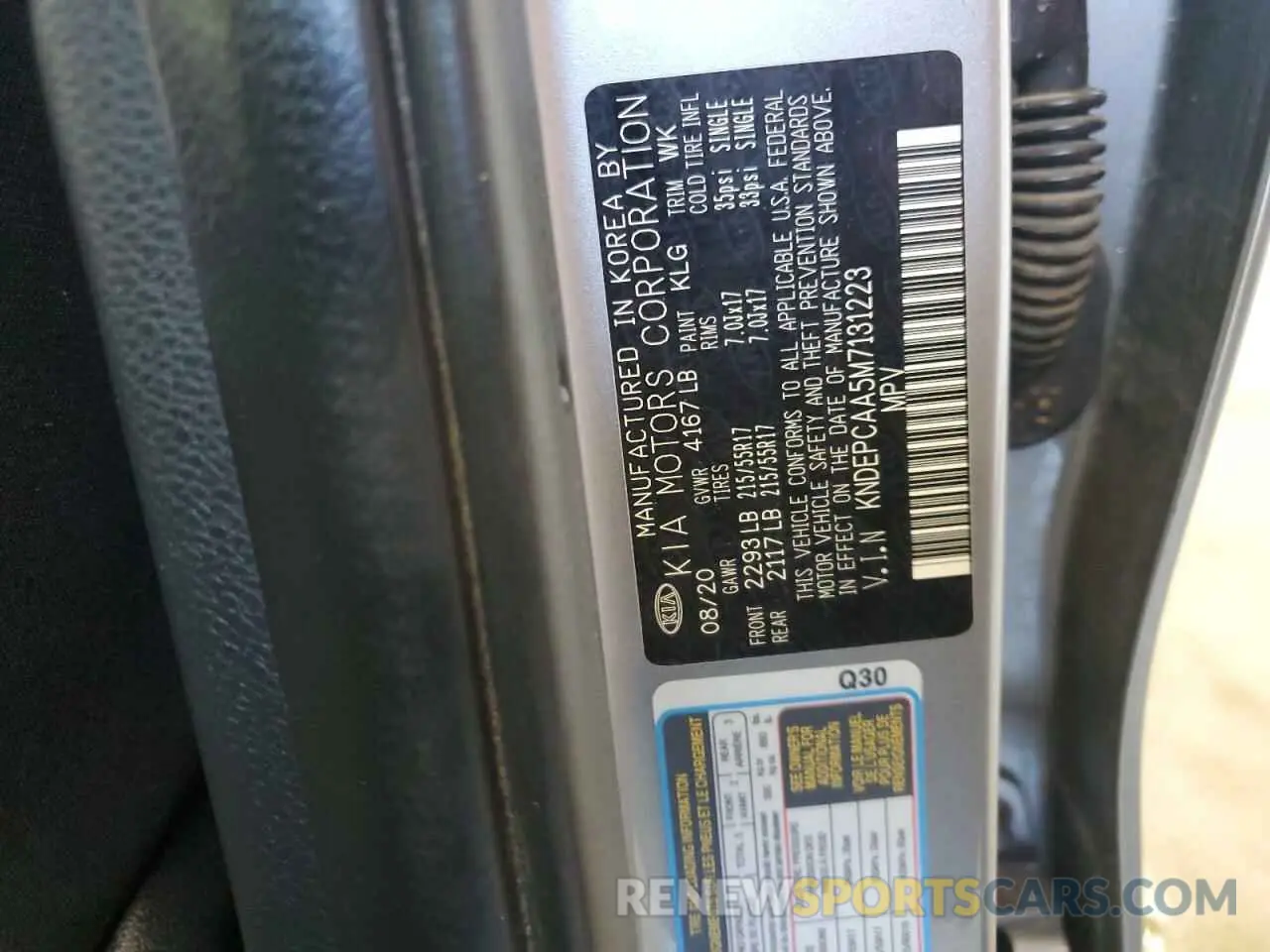 14 Photograph of a damaged car KNDEPCAA5M7131223 KIA SELTOS 2021