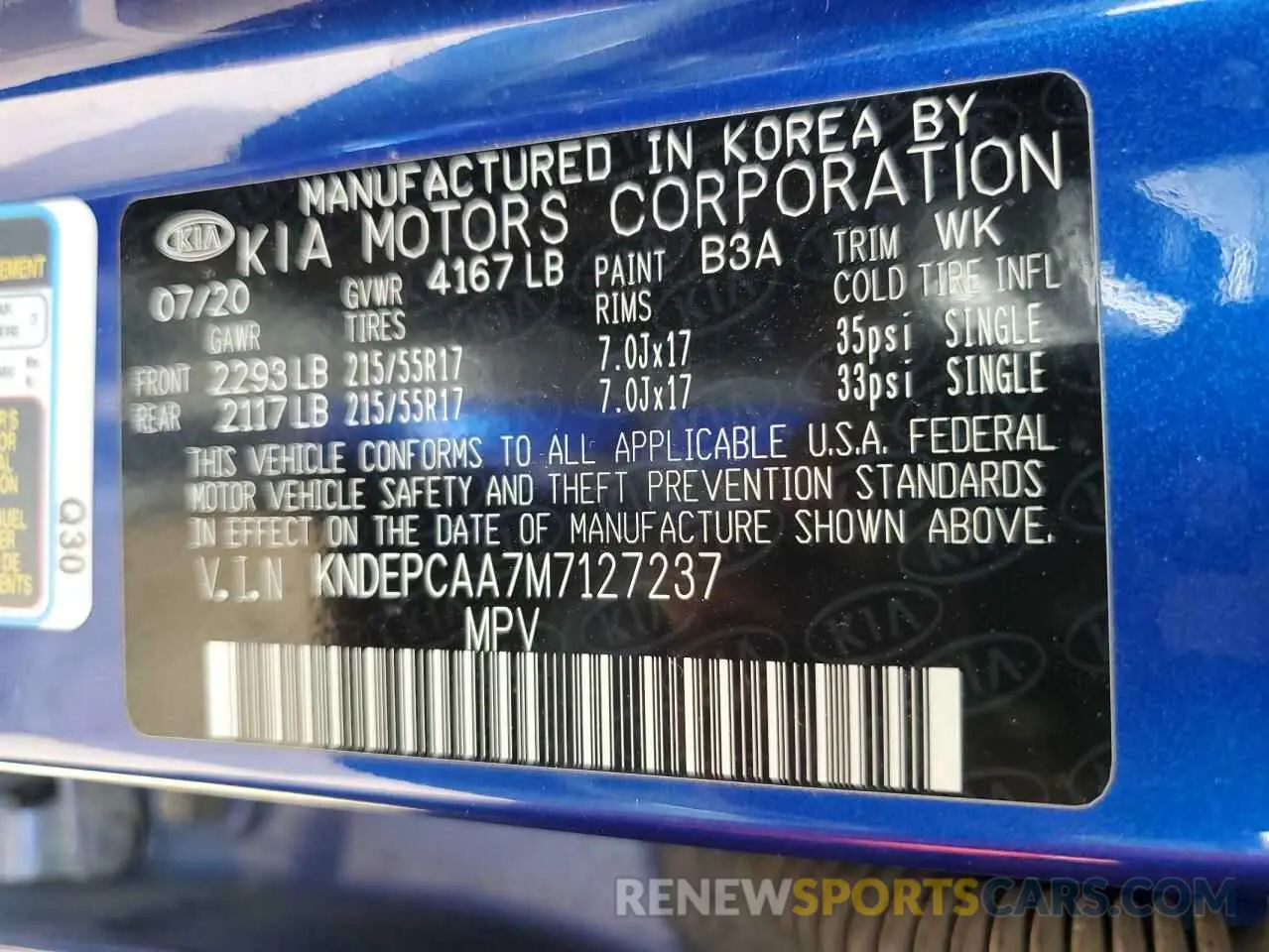 13 Photograph of a damaged car KNDEPCAA7M7127237 KIA SELTOS 2021