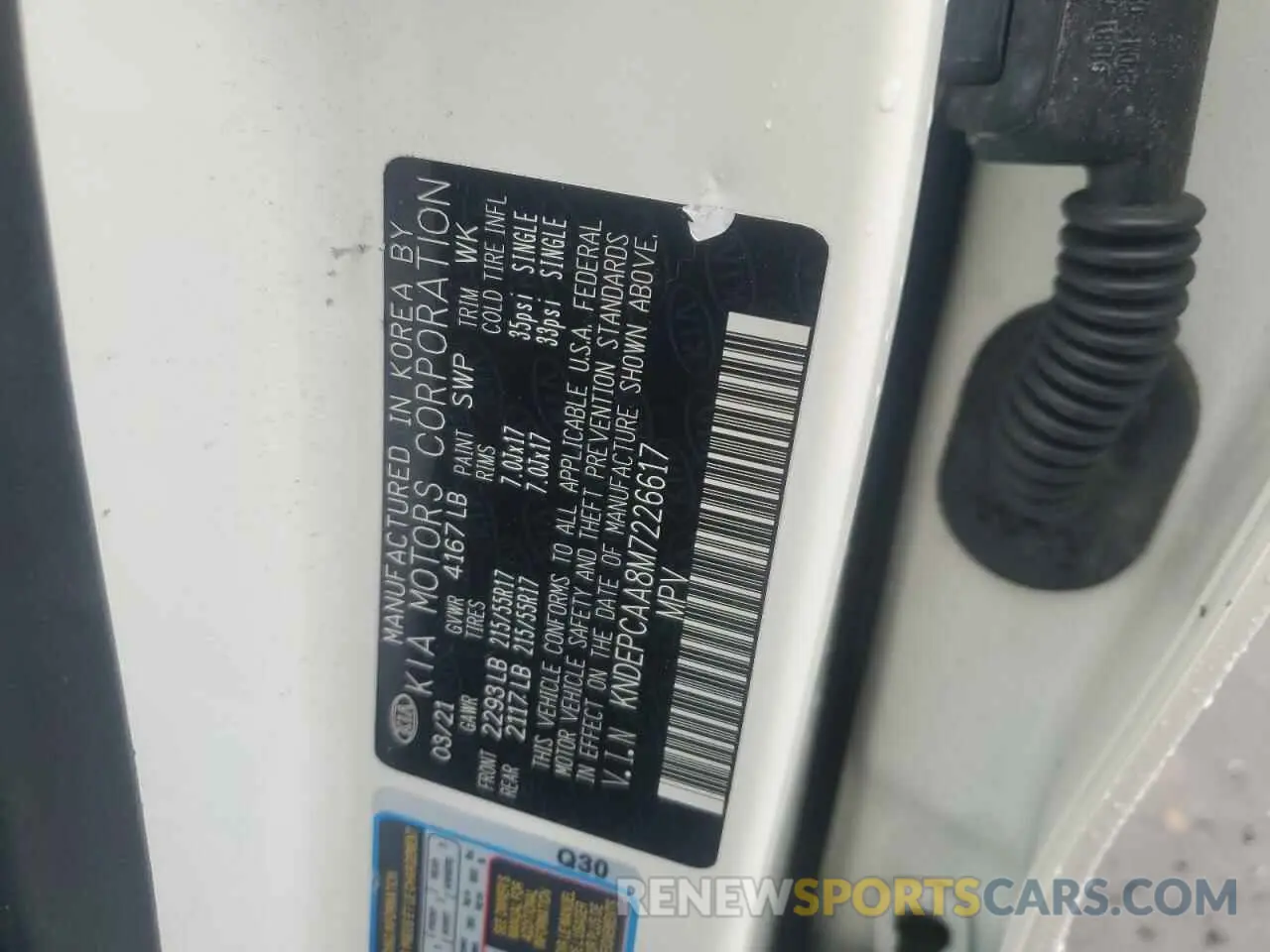 13 Photograph of a damaged car KNDEPCAA8M7226617 KIA SELTOS 2021