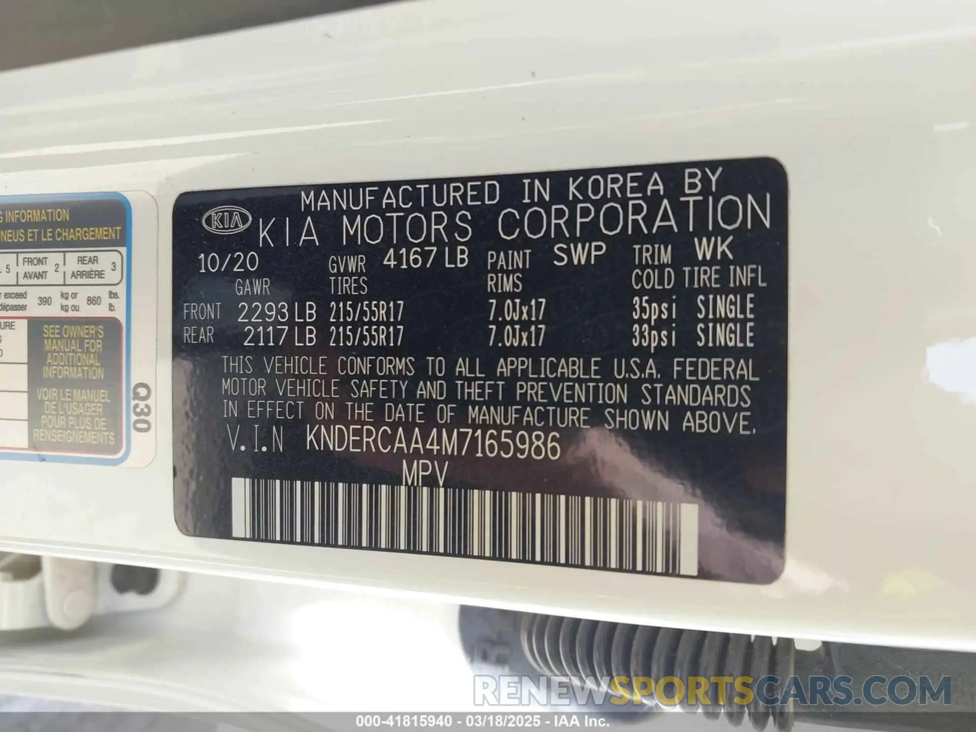 9 Photograph of a damaged car KNDERCAA4M7165986 KIA SELTOS 2021