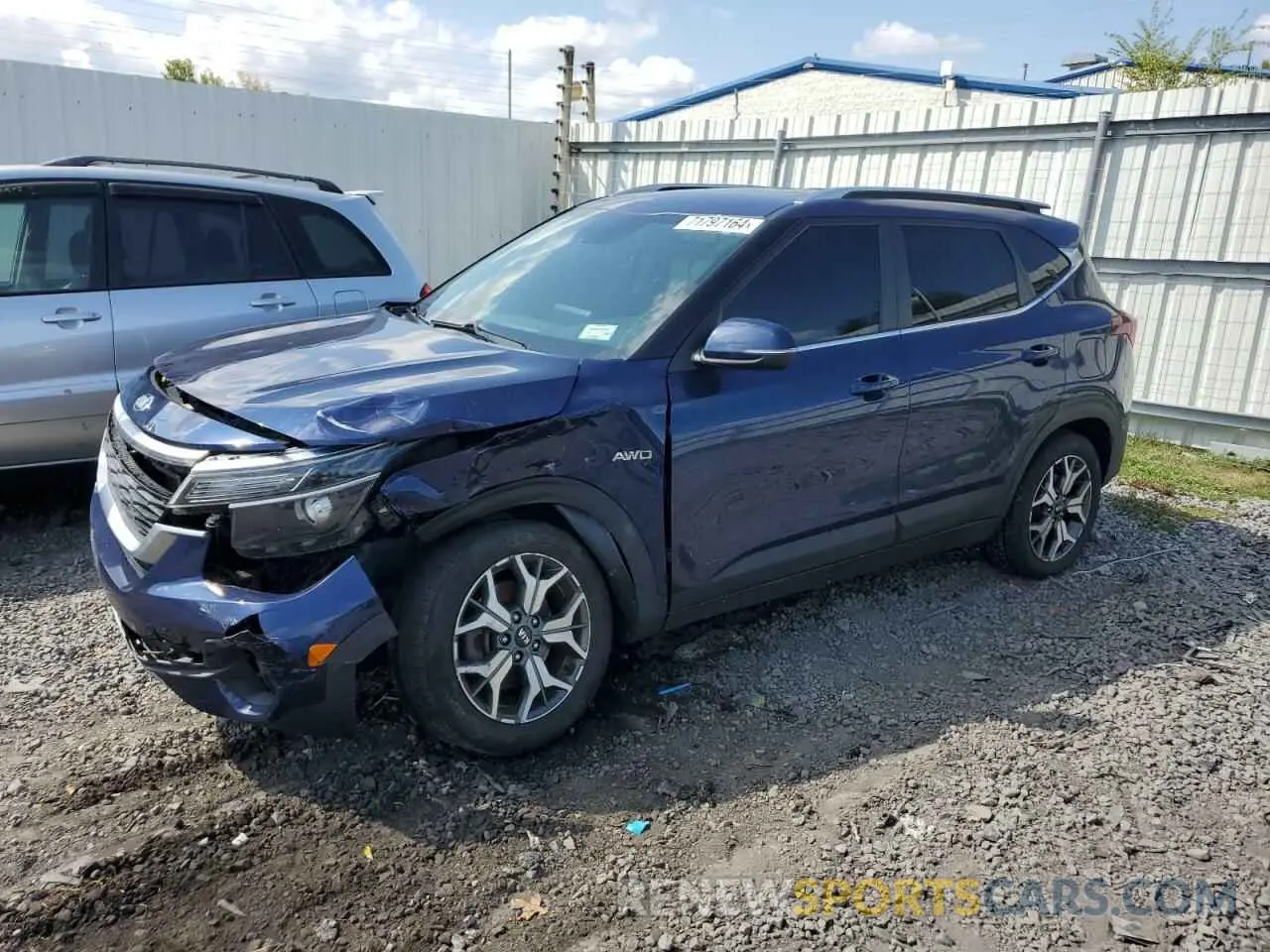 1 Photograph of a damaged car KNDERCAA6M7040987 KIA SELTOS 2021