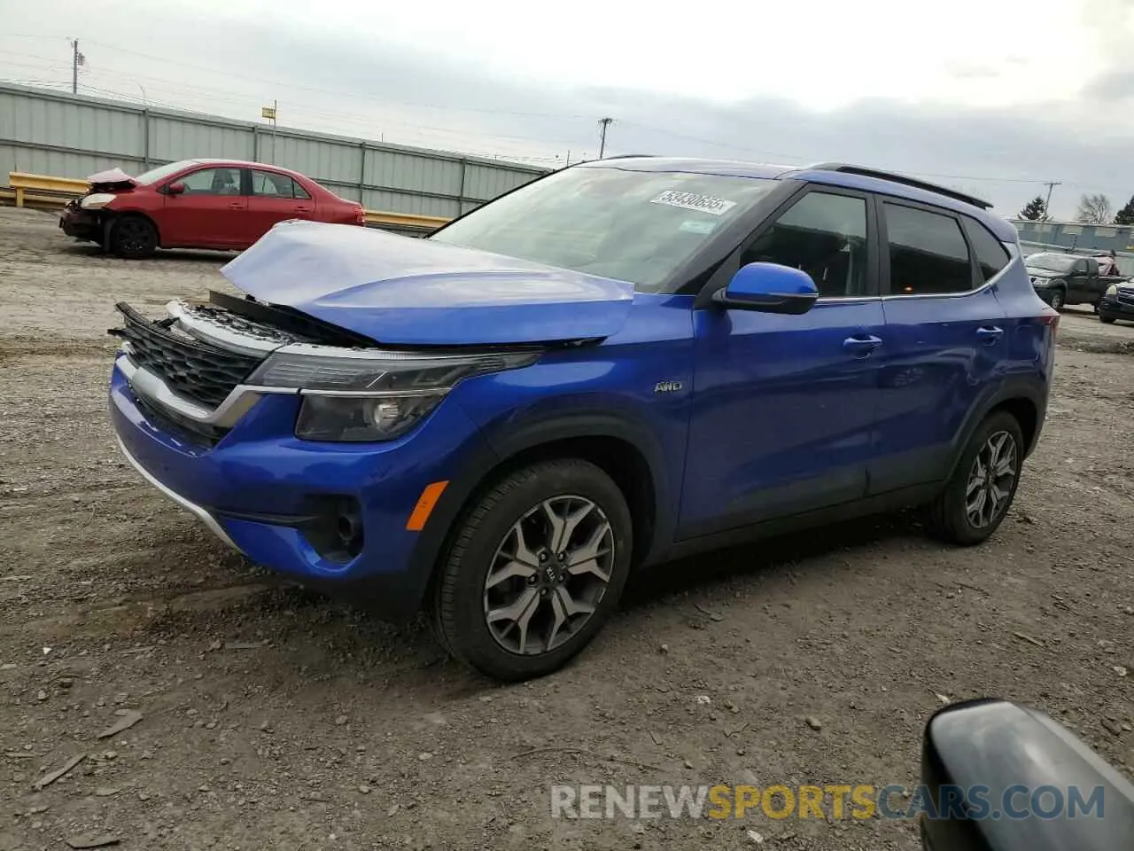 1 Photograph of a damaged car KNDERCAAXM7219257 KIA SELTOS 2021