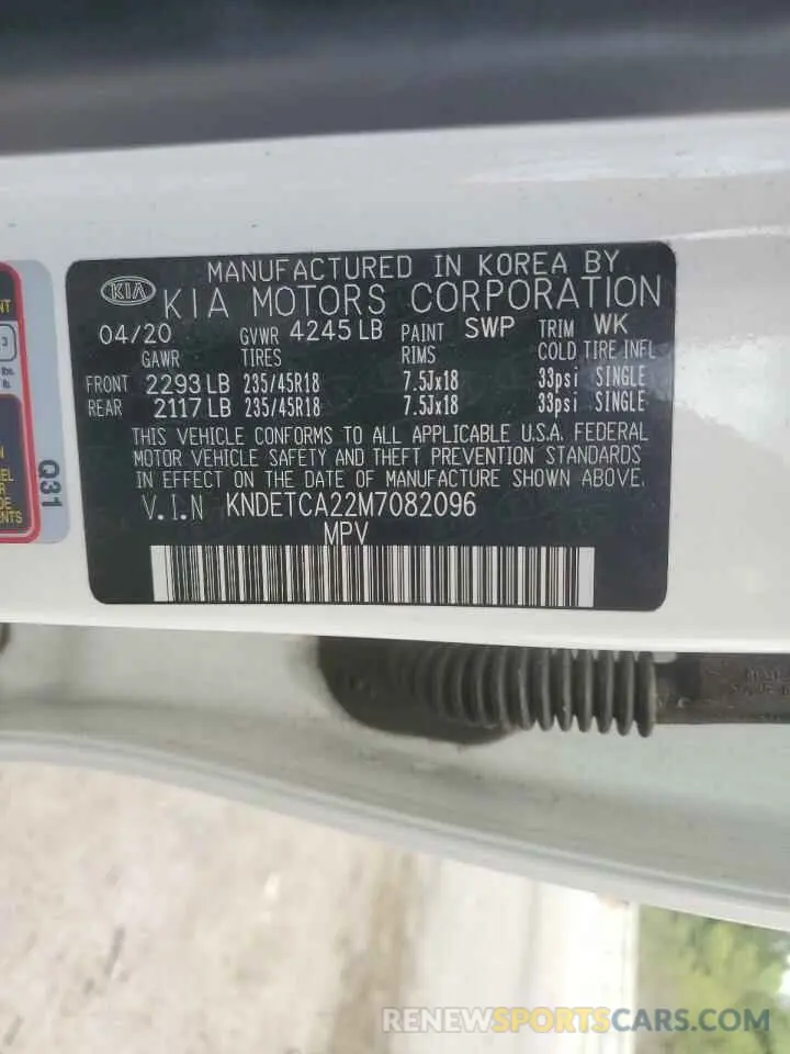 15 Photograph of a damaged car KNDETCA22M7082096 KIA SELTOS 2021