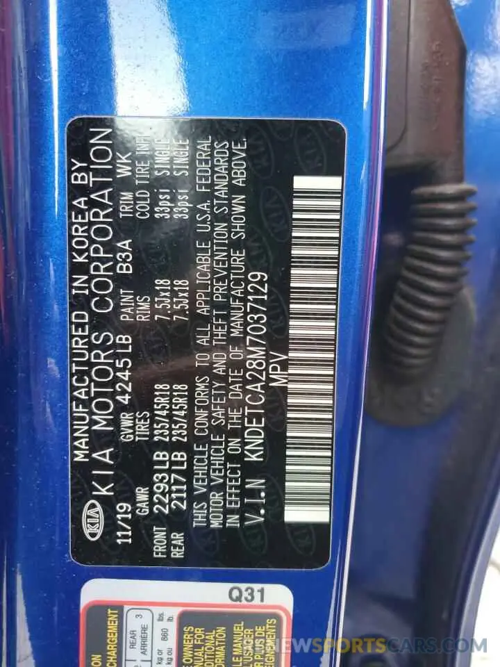 13 Photograph of a damaged car KNDETCA28M7037129 KIA SELTOS 2021