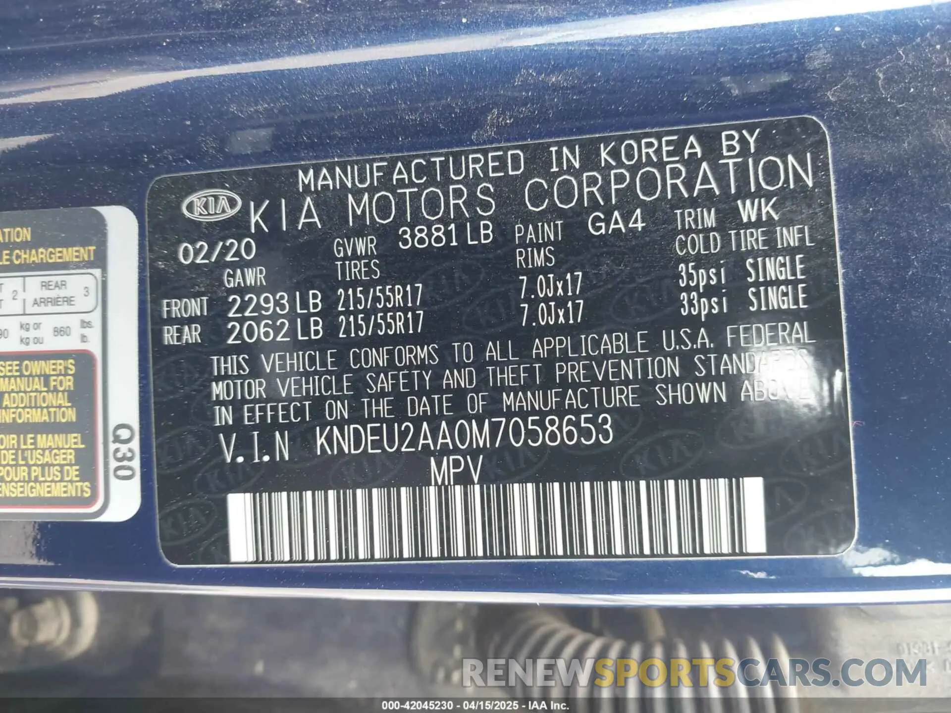 9 Photograph of a damaged car KNDEU2AA0M7058653 KIA SELTOS 2021