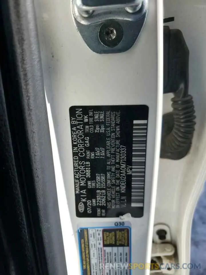 15 Photograph of a damaged car KNDEU2AA0M7130337 KIA SELTOS 2021