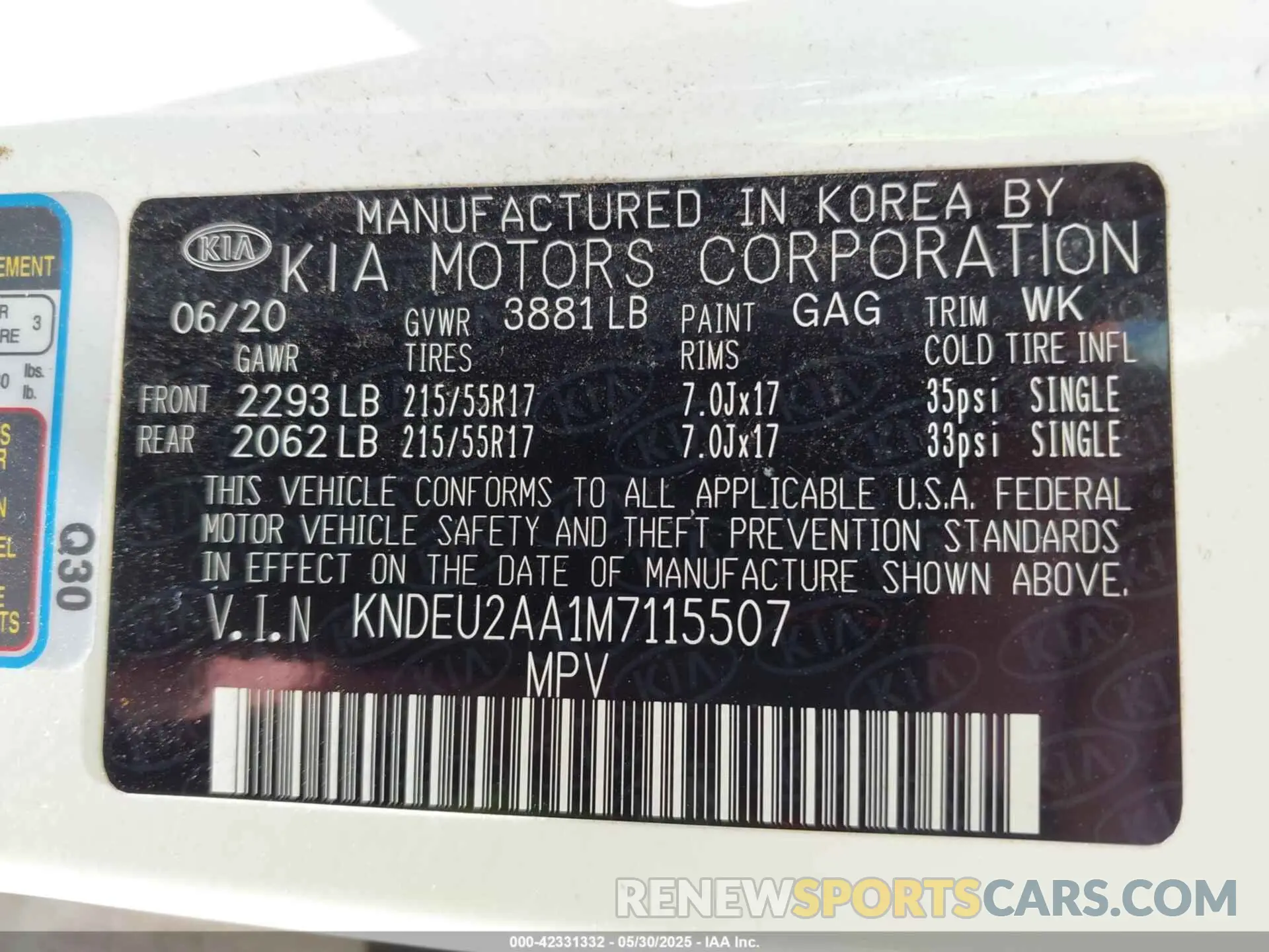 9 Photograph of a damaged car KNDEU2AA1M7115507 KIA SELTOS 2021