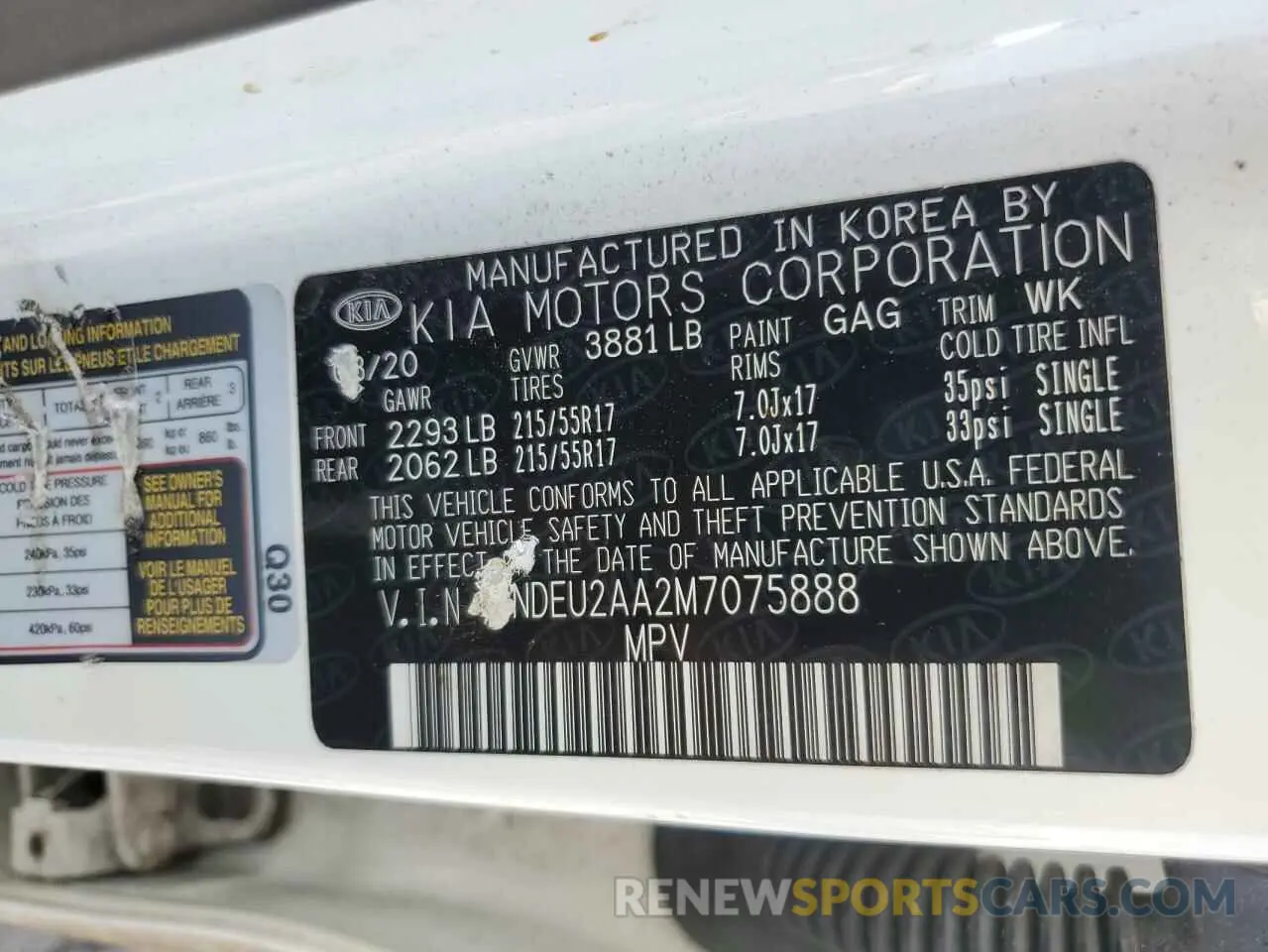 13 Photograph of a damaged car KNDEU2AA2M7075888 KIA SELTOS 2021